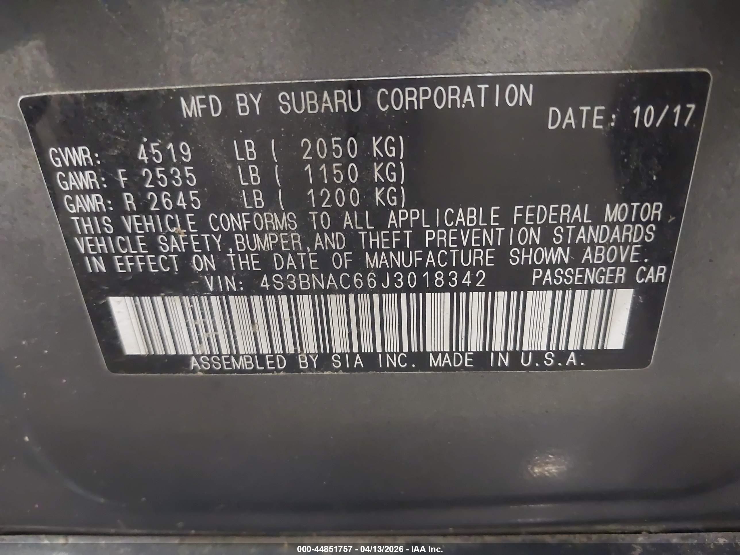 SUBARU LEGACY image 9