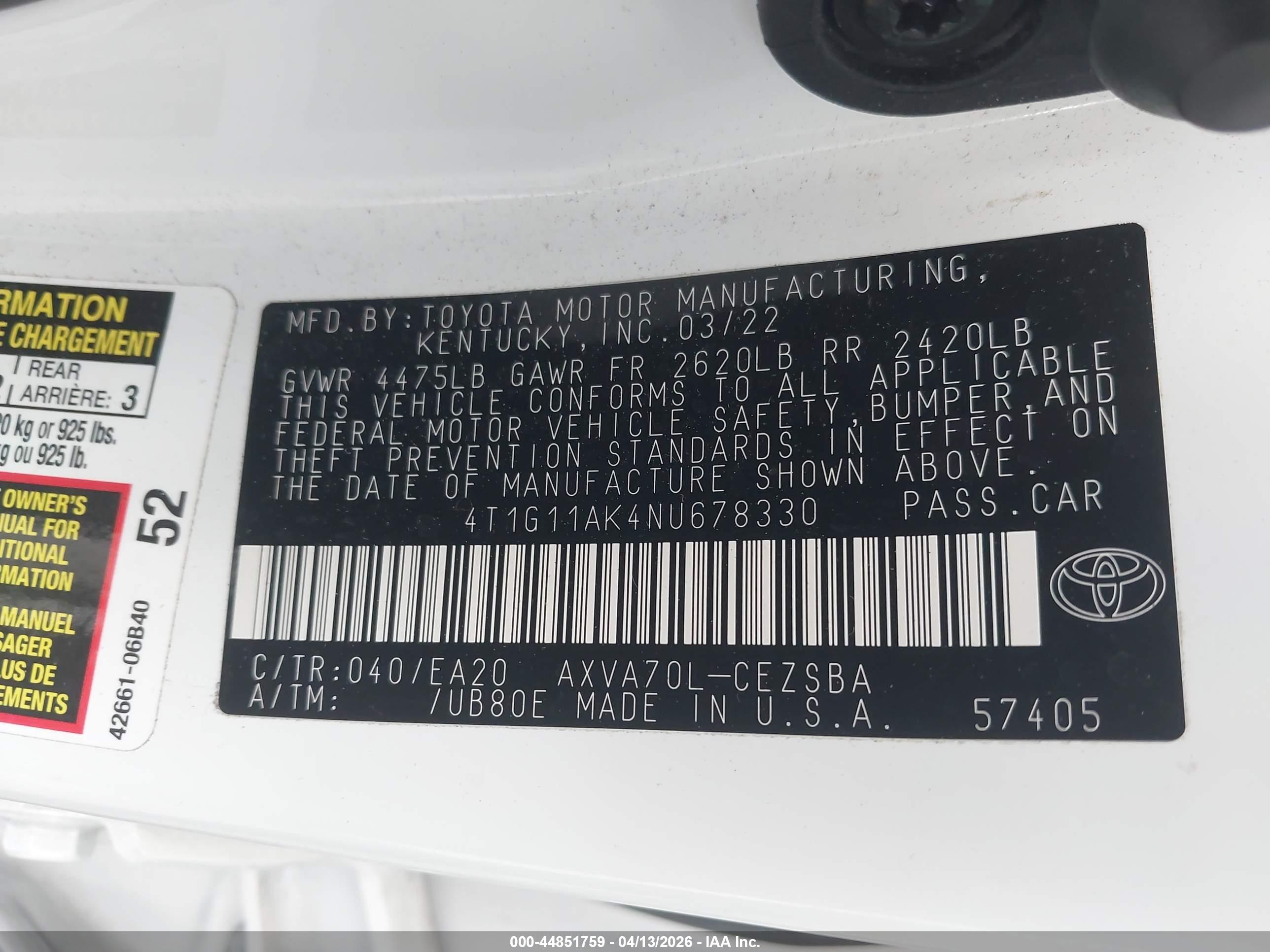 TOYOTA CAMRY image 9