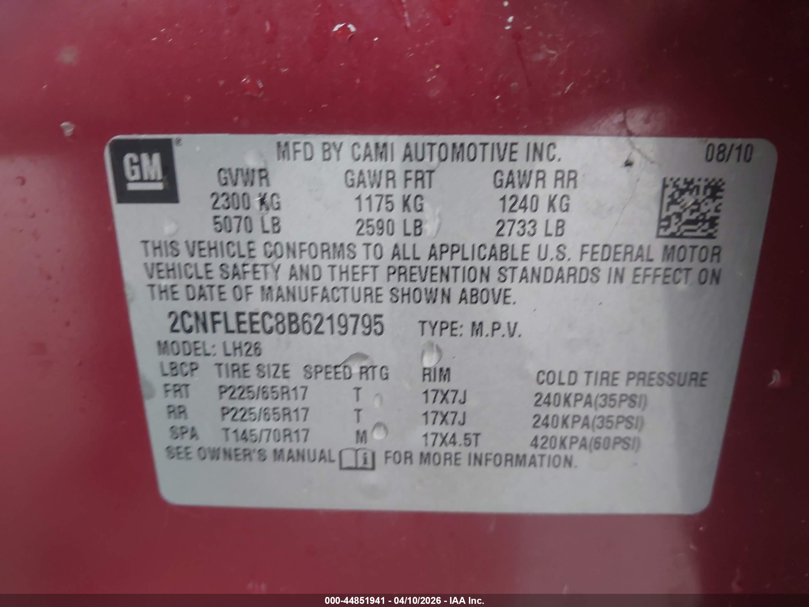CHEVROLET EQUINOX image 9