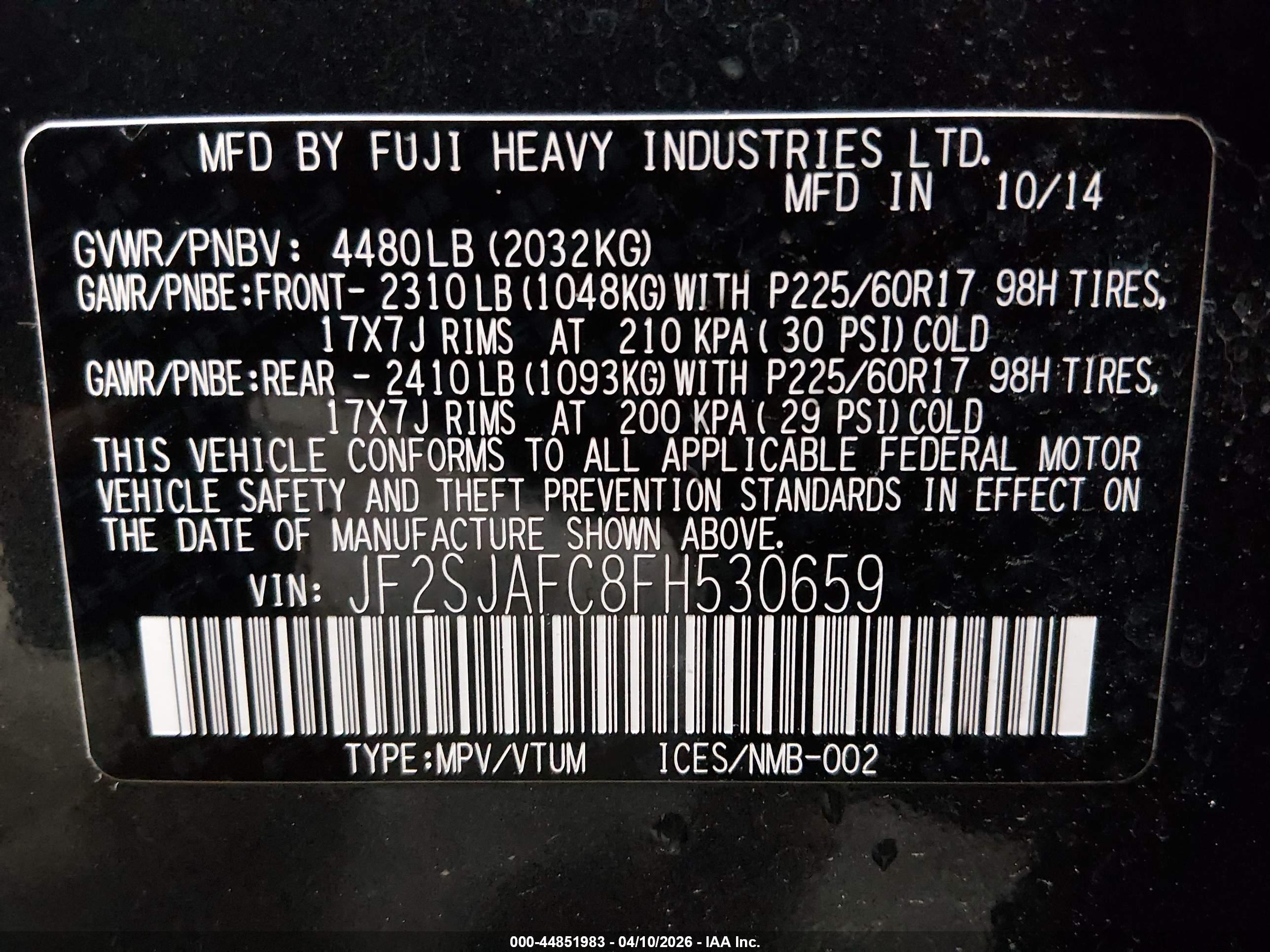 SUBARU FORESTER image 9