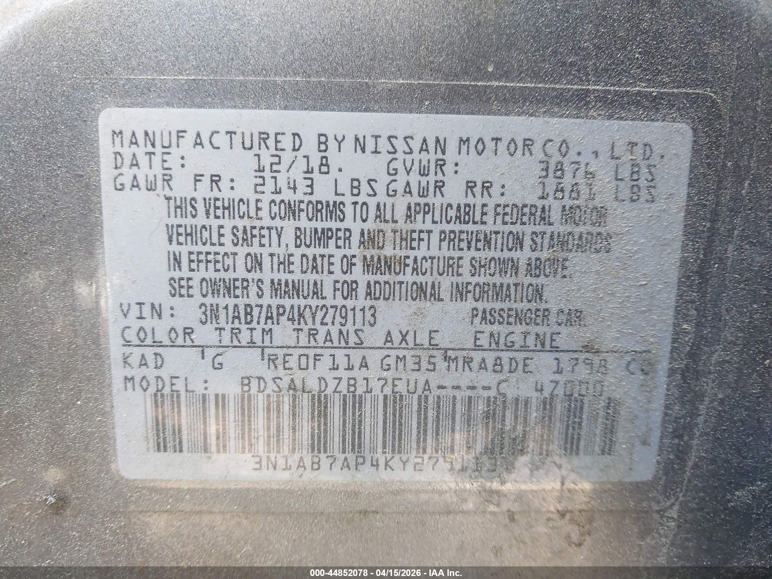 NISSAN SENTRA image 9