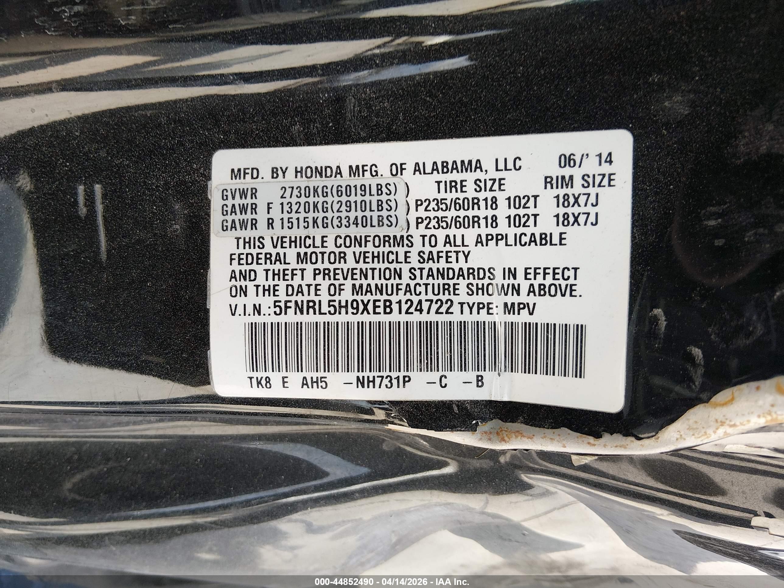 HONDA ODYSSEY image 9