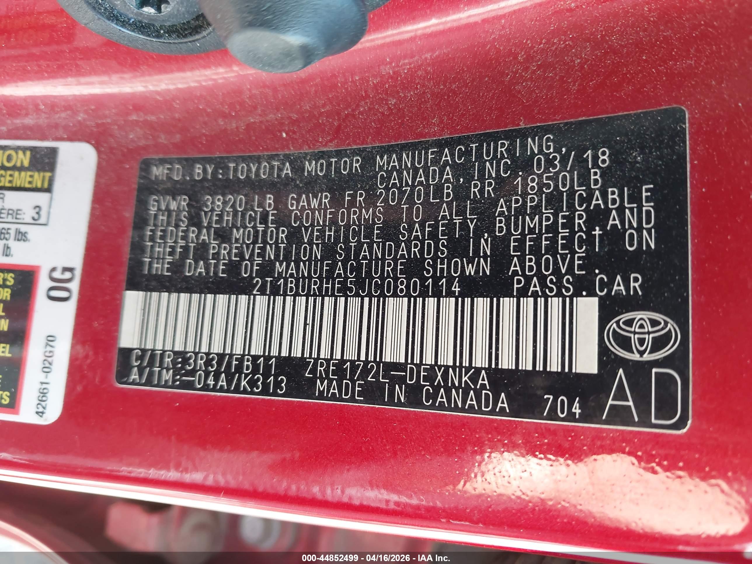 TOYOTA COROLLA image 9