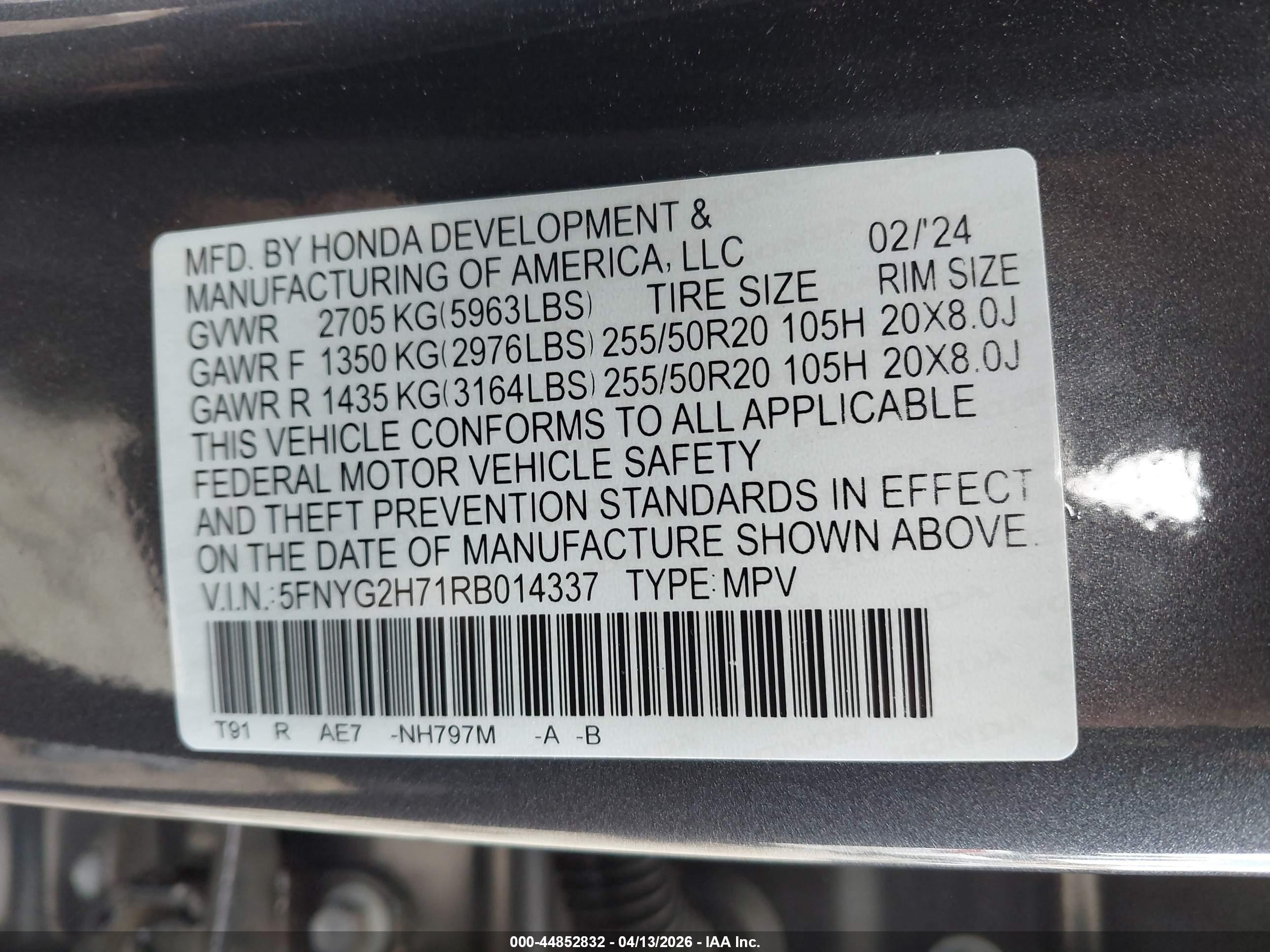 HONDA PILOT image 9