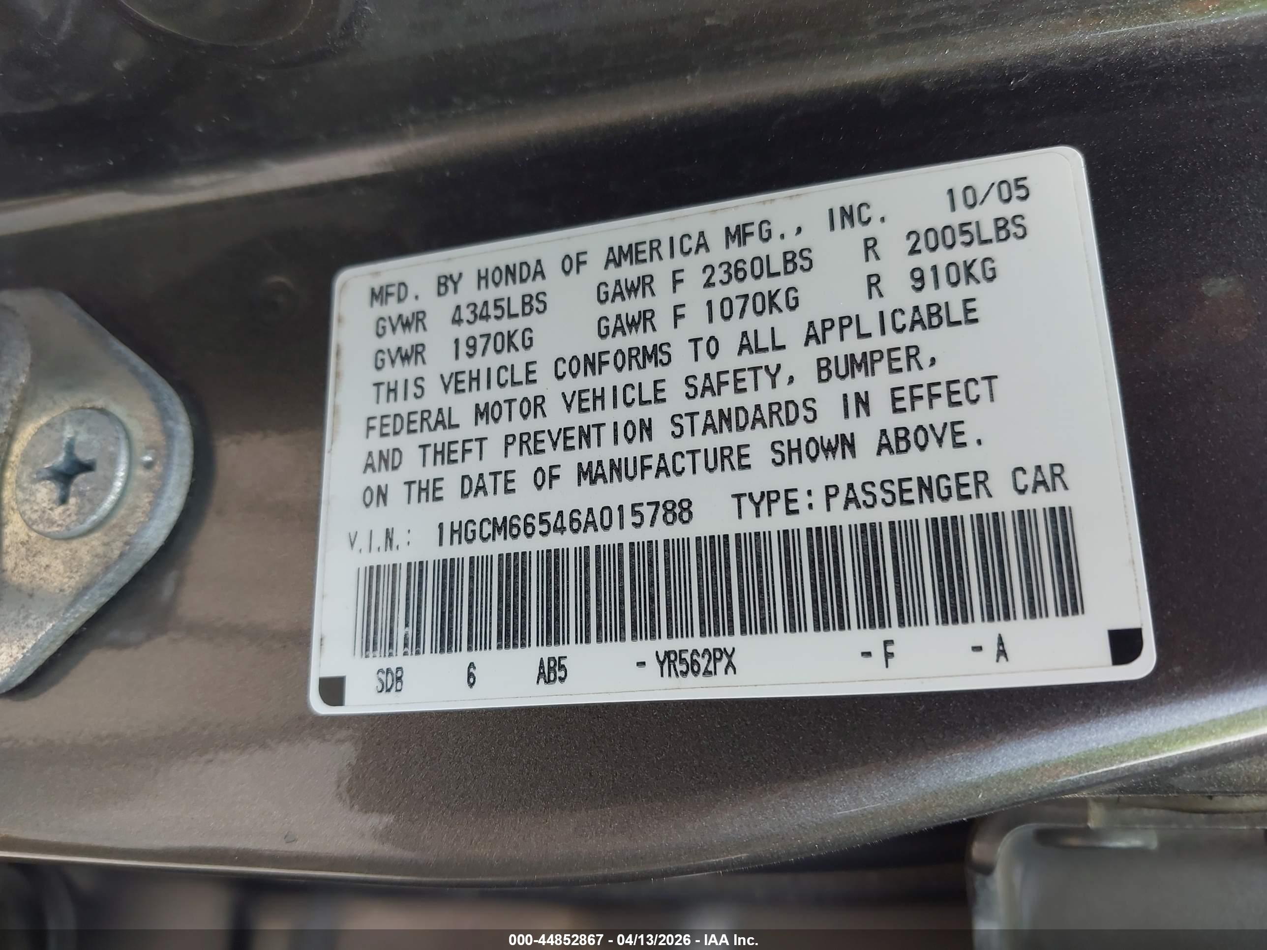 HONDA ACCORD image 9