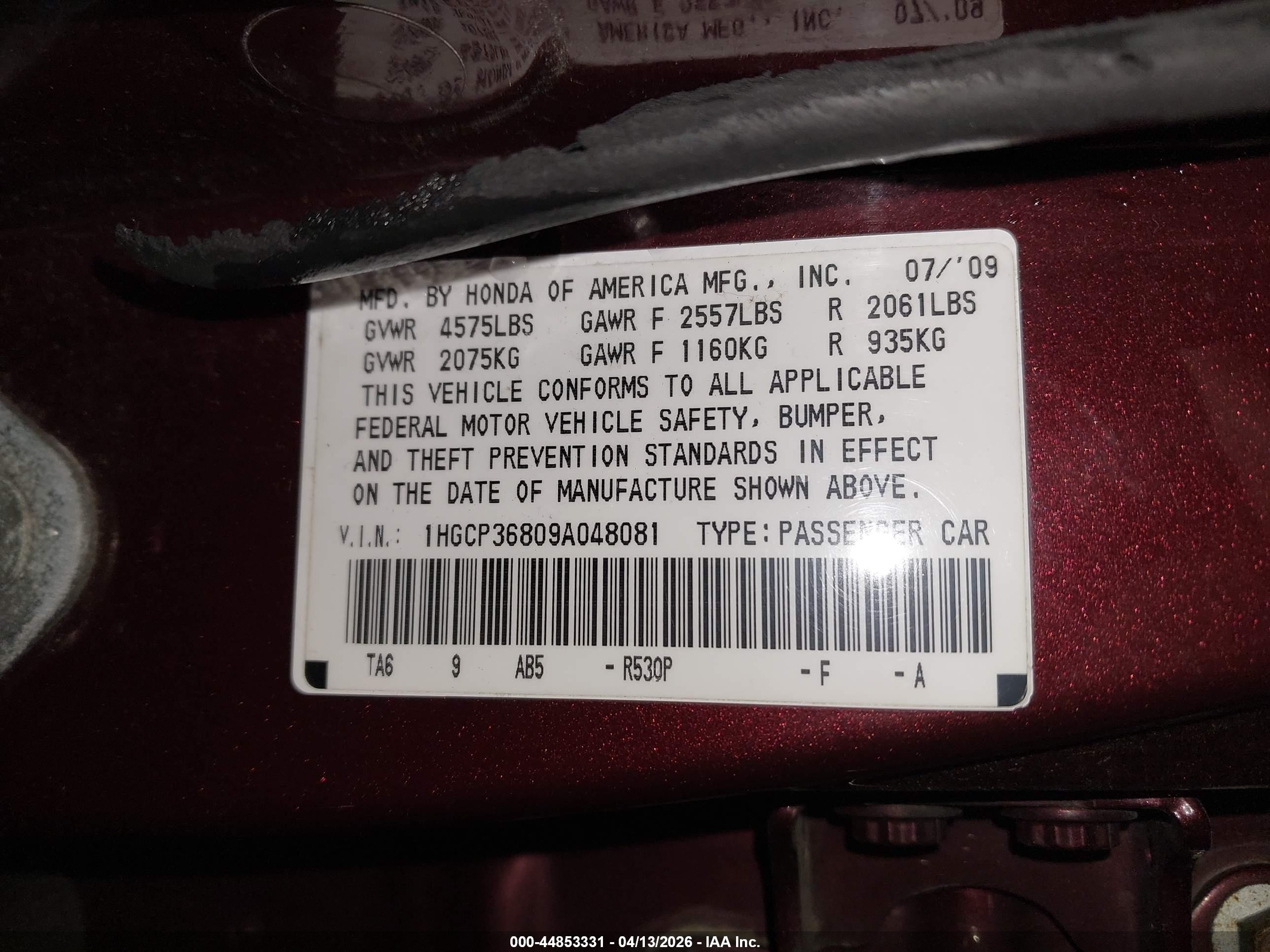 HONDA ACCORD image 9