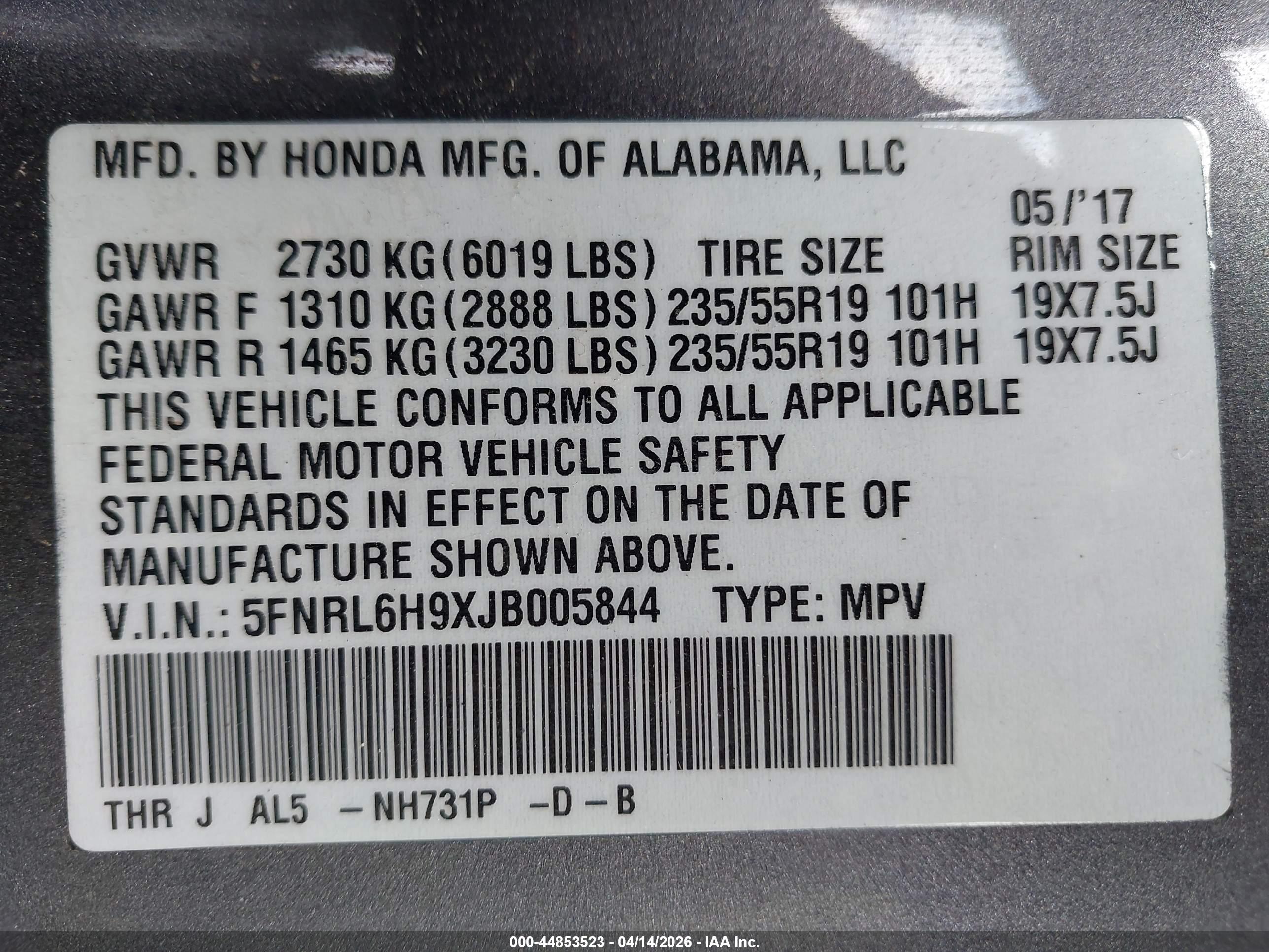 HONDA ODYSSEY image 9