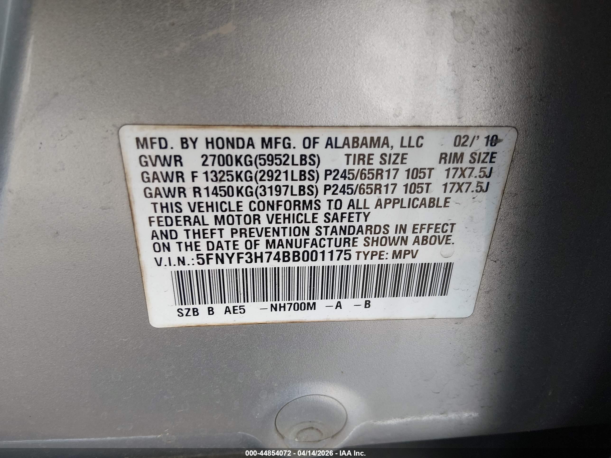 HONDA PILOT image 9