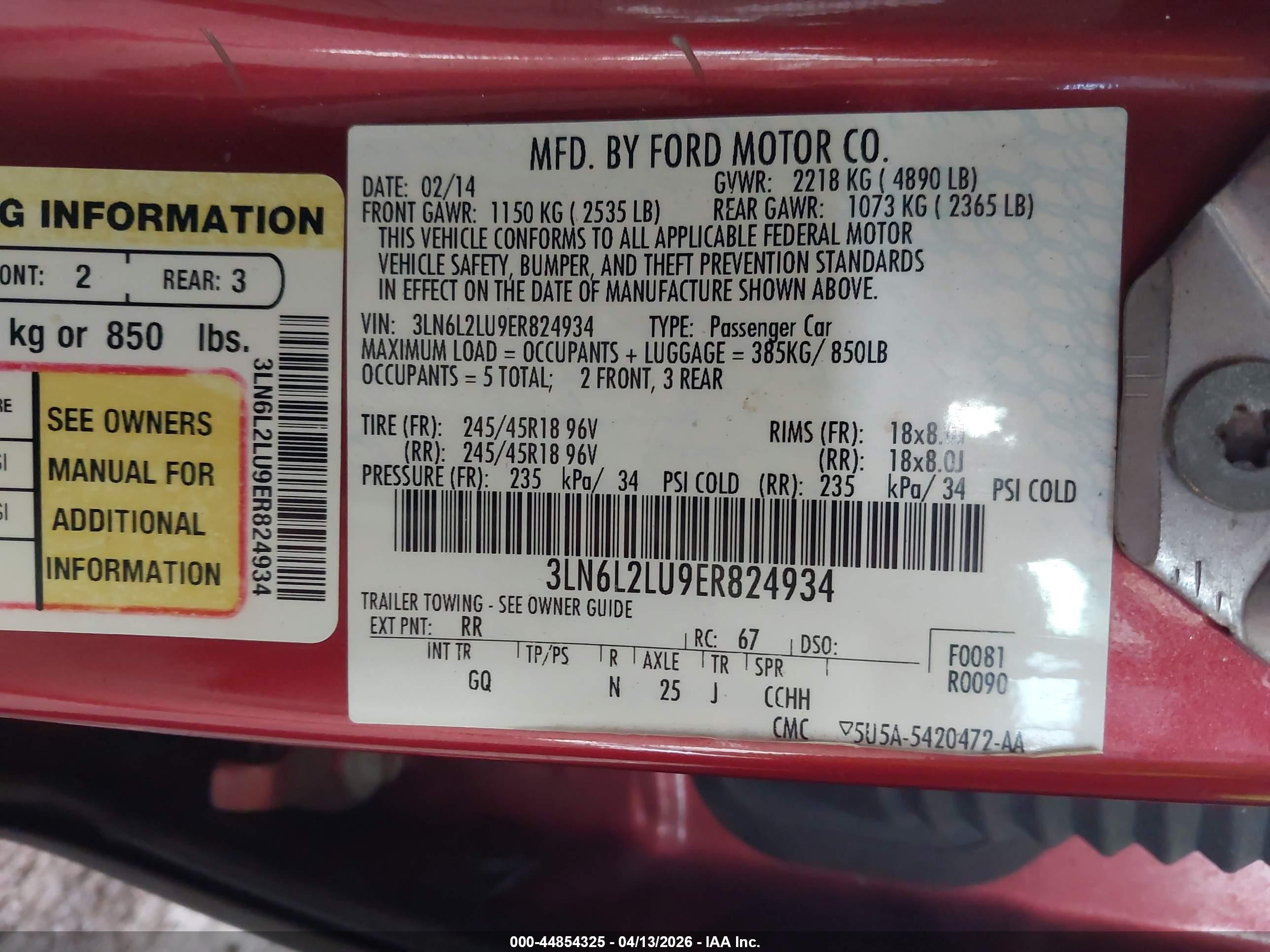 LINCOLN MKZ image 9