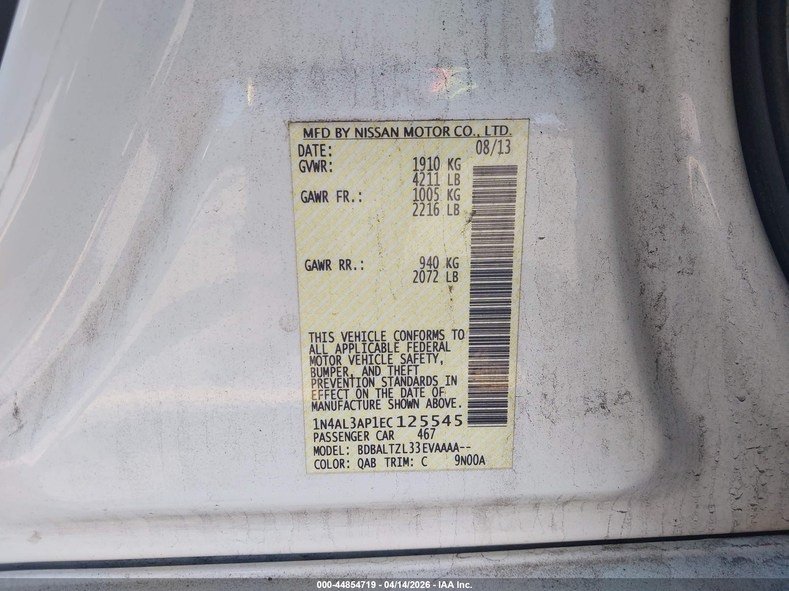 NISSAN ALTIMA image 9