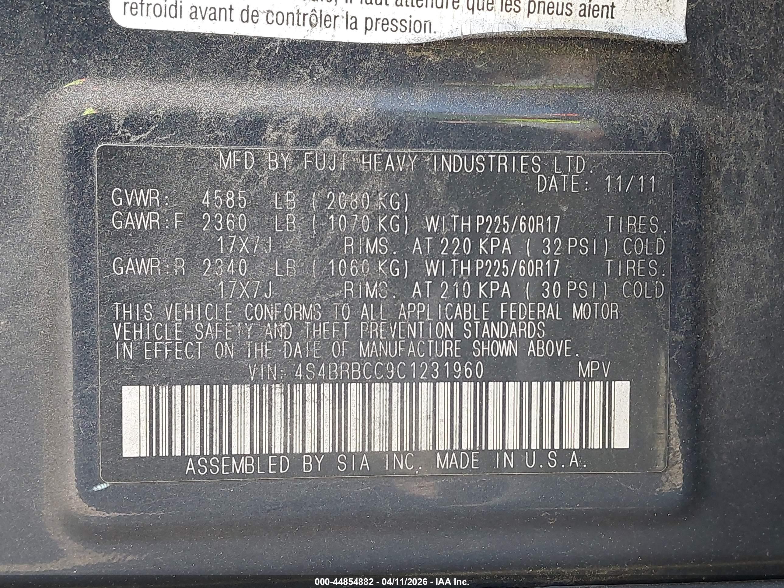 SUBARU OUTBACK image 9