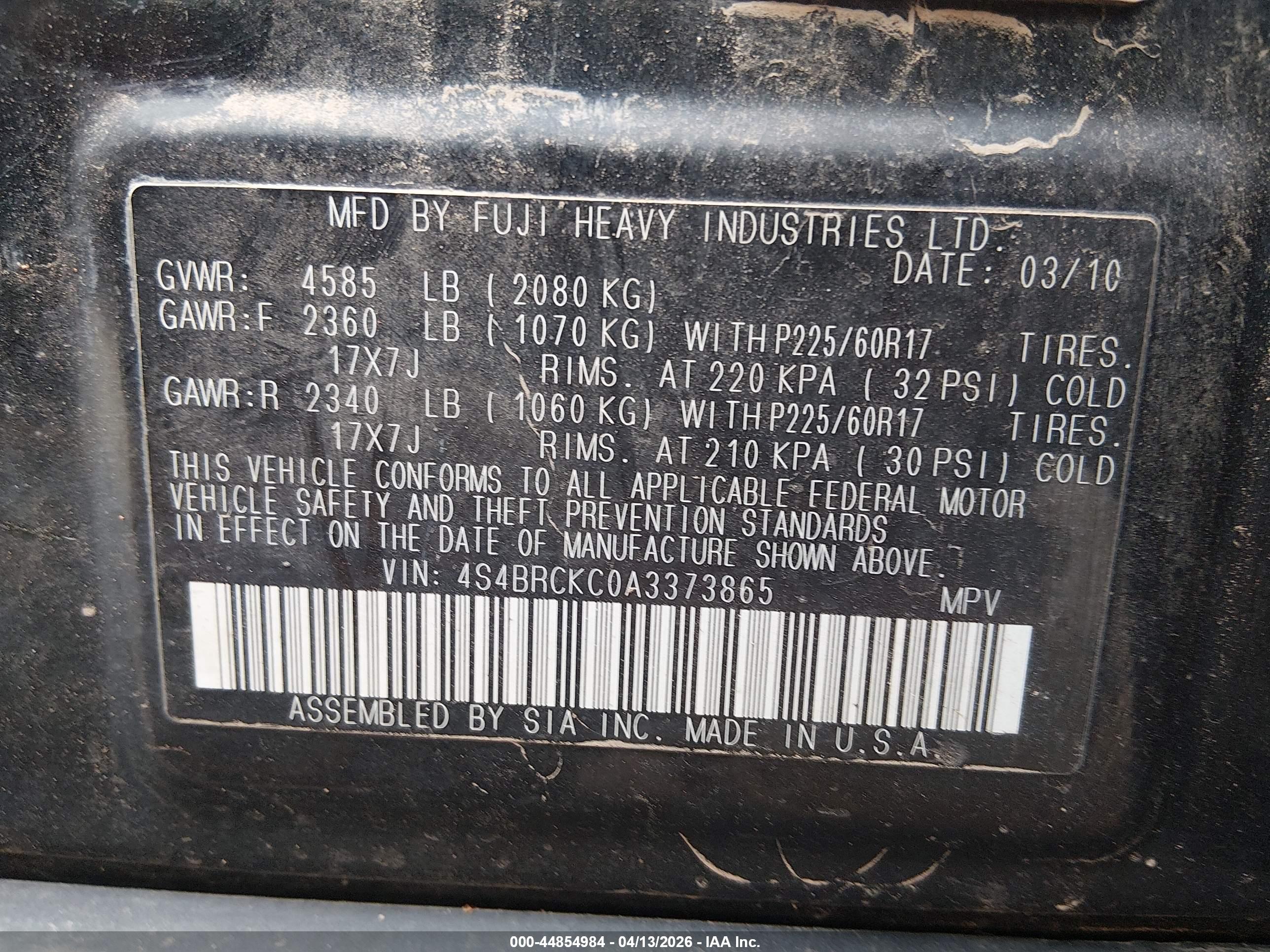 SUBARU OUTBACK image 9