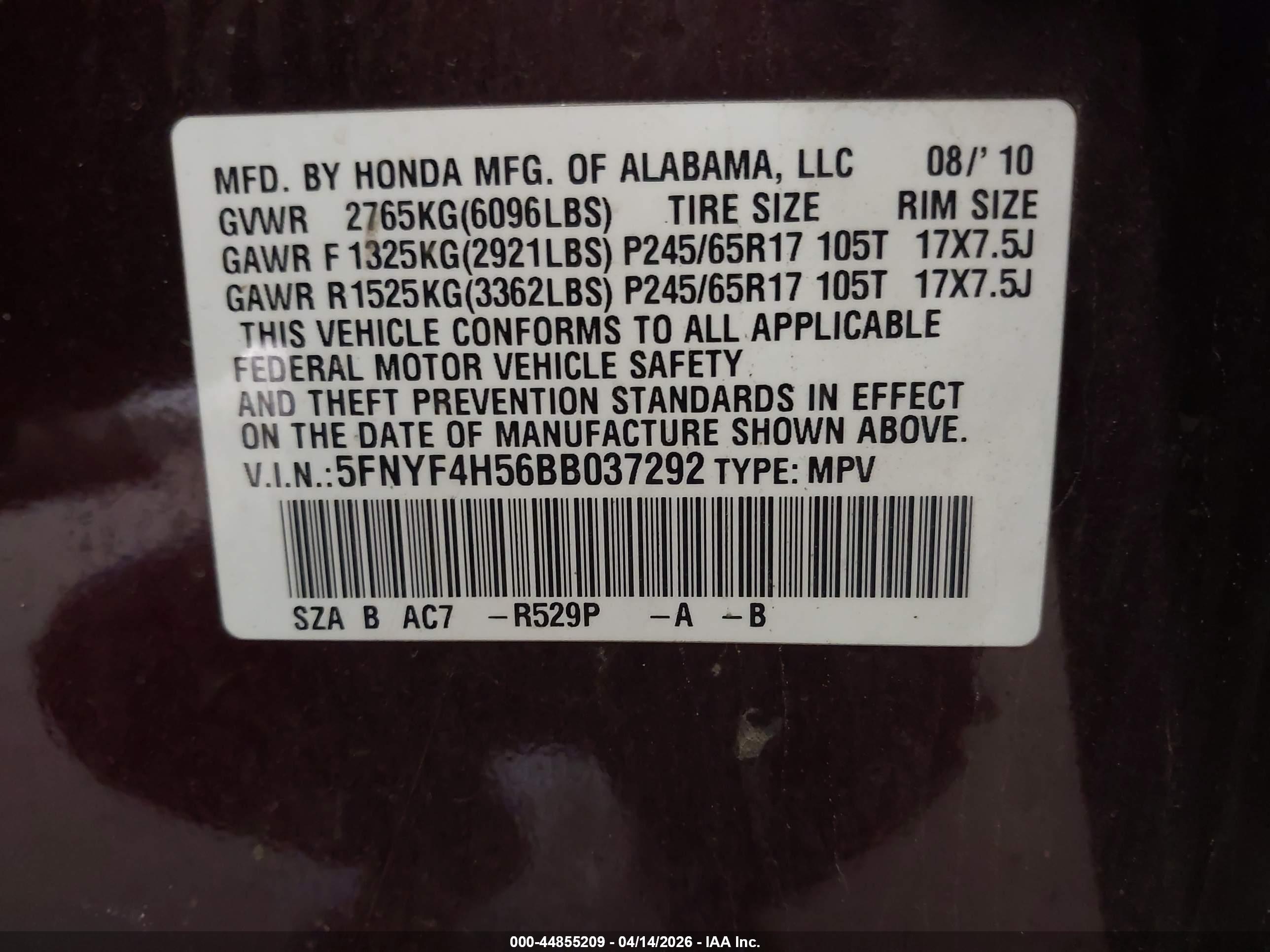 HONDA PILOT image 9