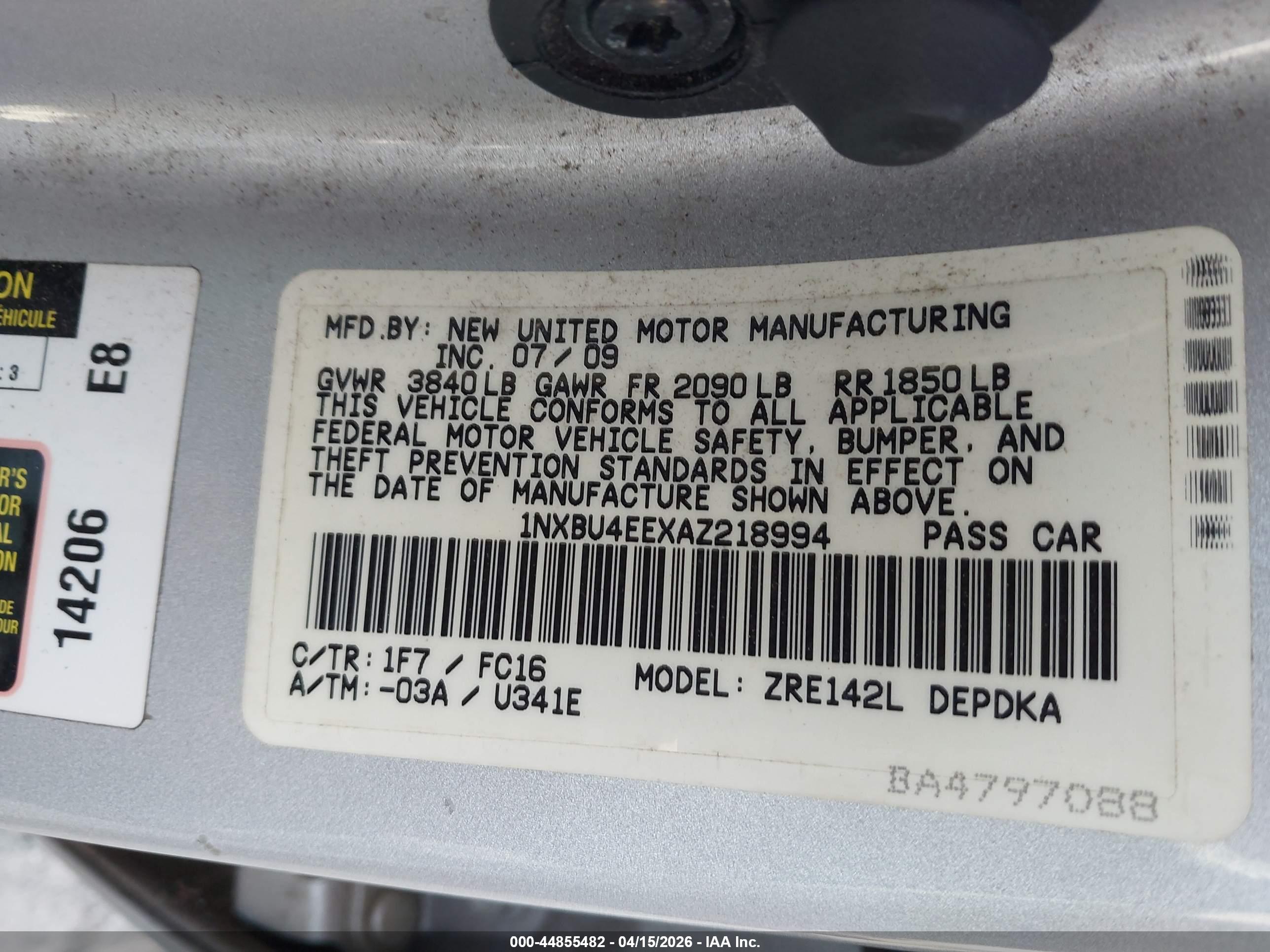 TOYOTA COROLLA image 9