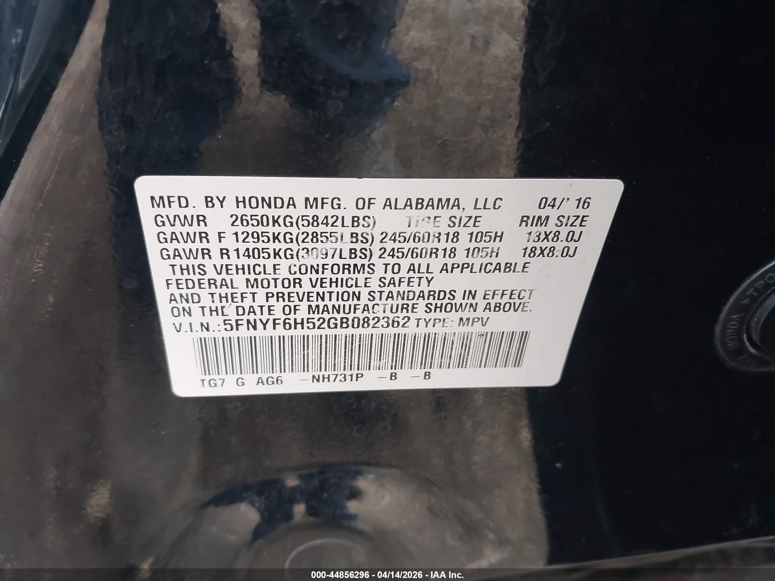 HONDA PILOT image 9