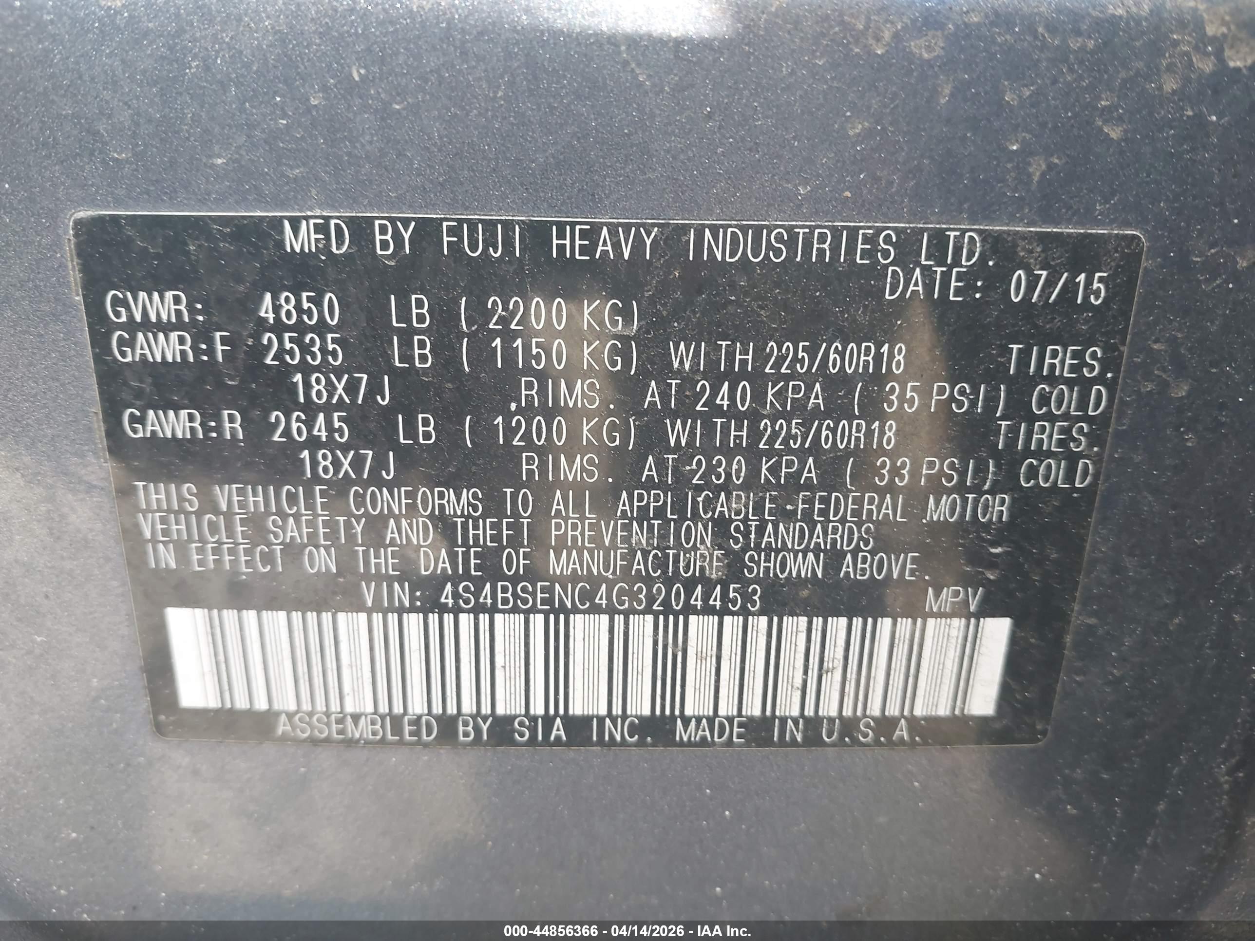 SUBARU OUTBACK image 9