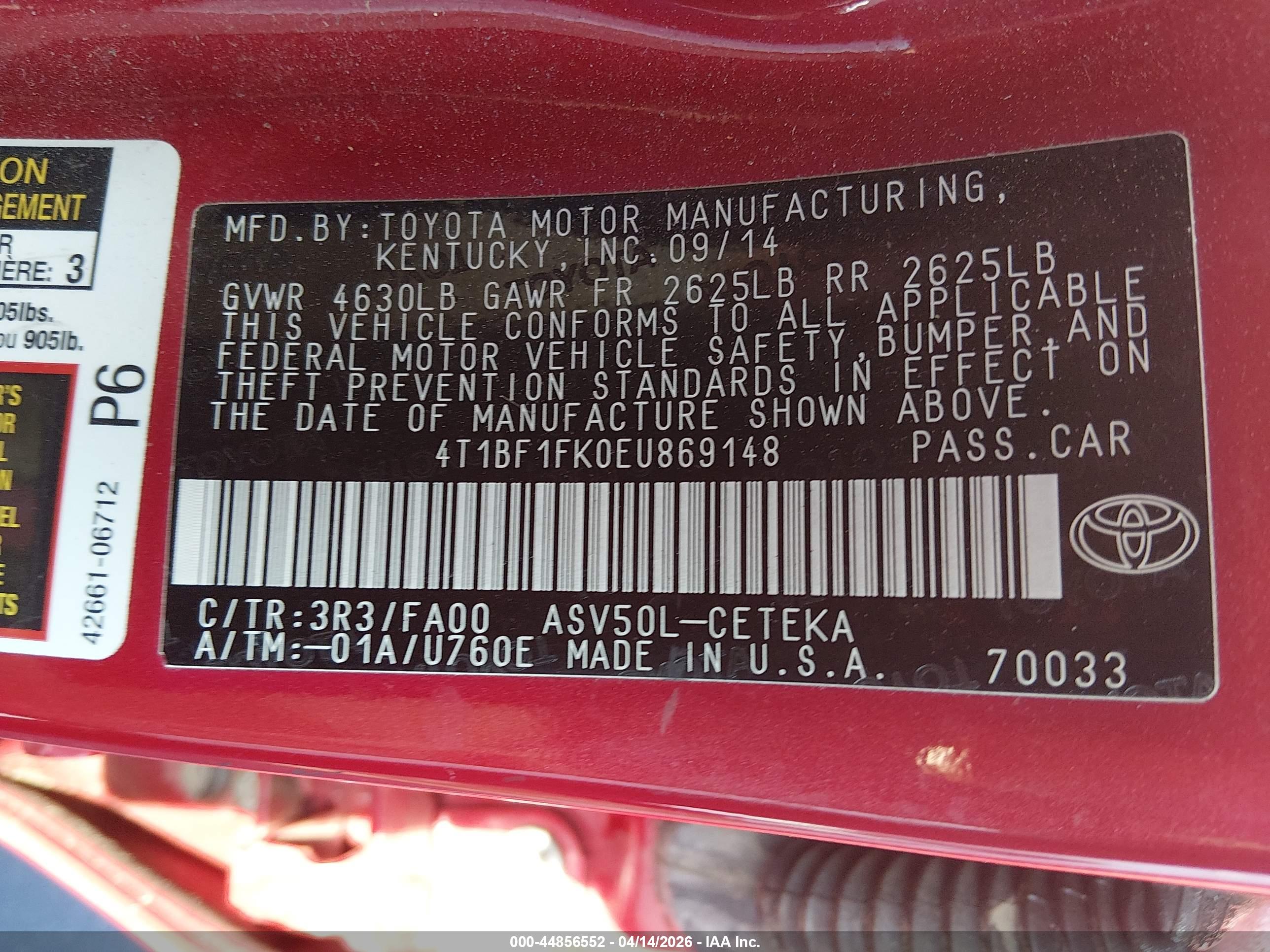 TOYOTA CAMRY image 9