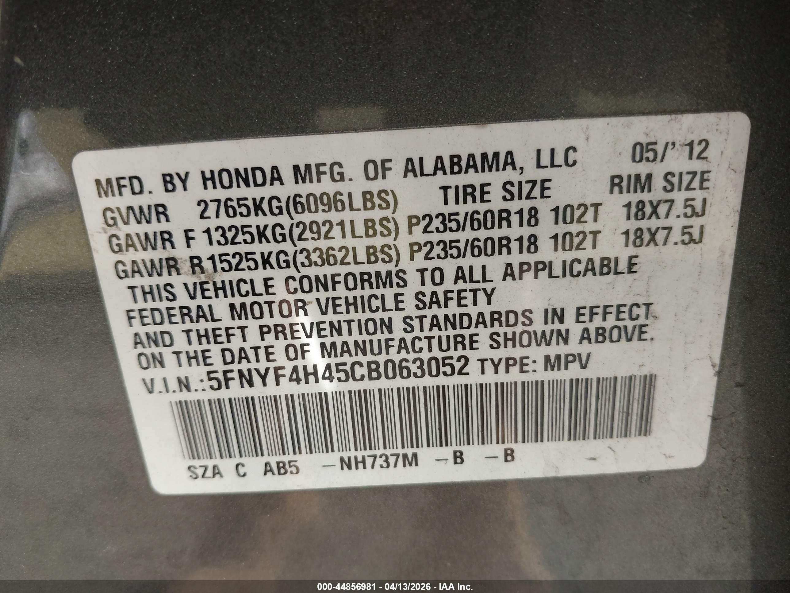 HONDA PILOT image 9
