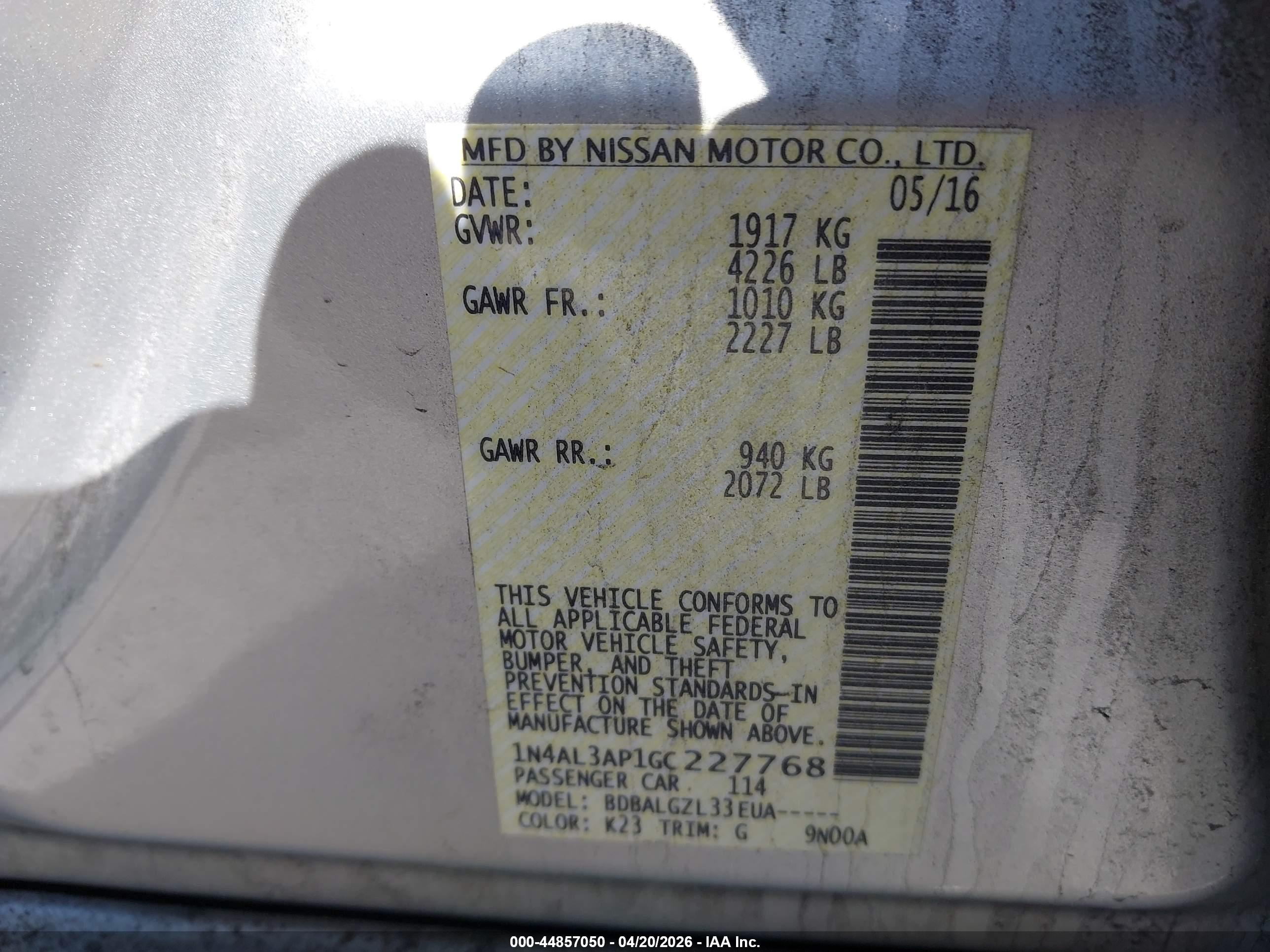 NISSAN ALTIMA image 9