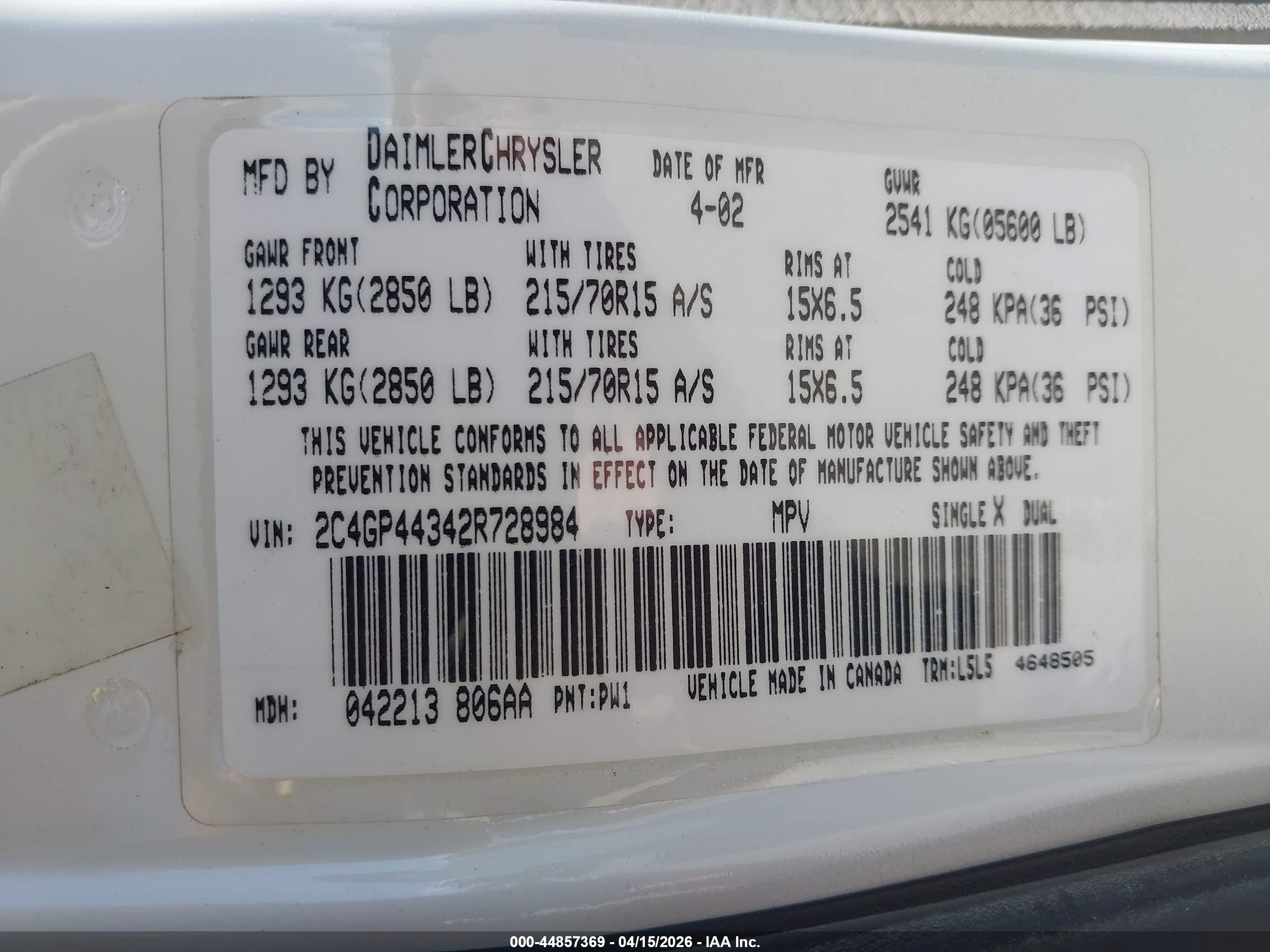 CHRYSLER TOWN image 9