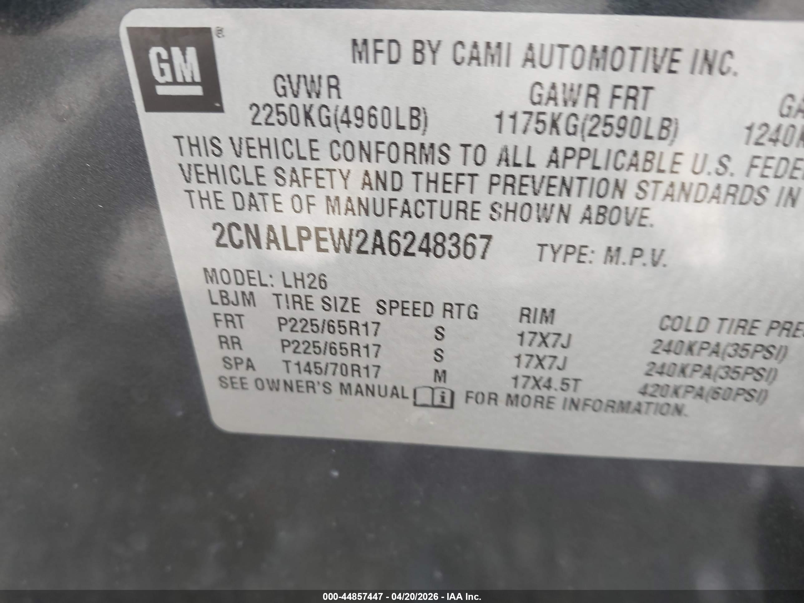 CHEVROLET EQUINOX image 9