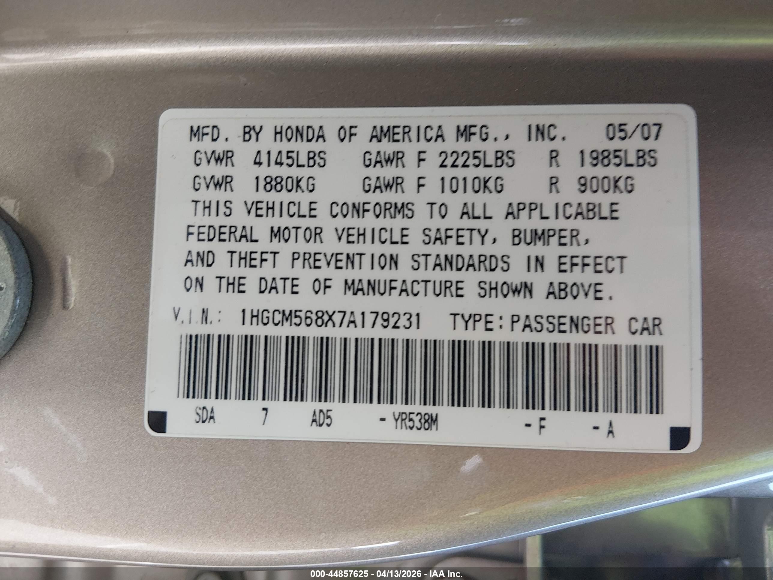HONDA ACCORD image 9