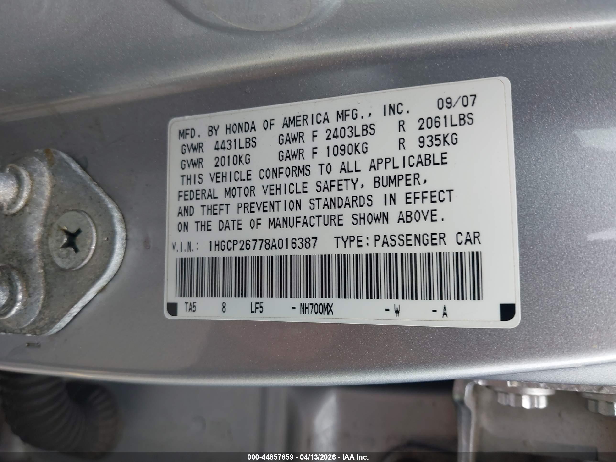 HONDA ACCORD image 9