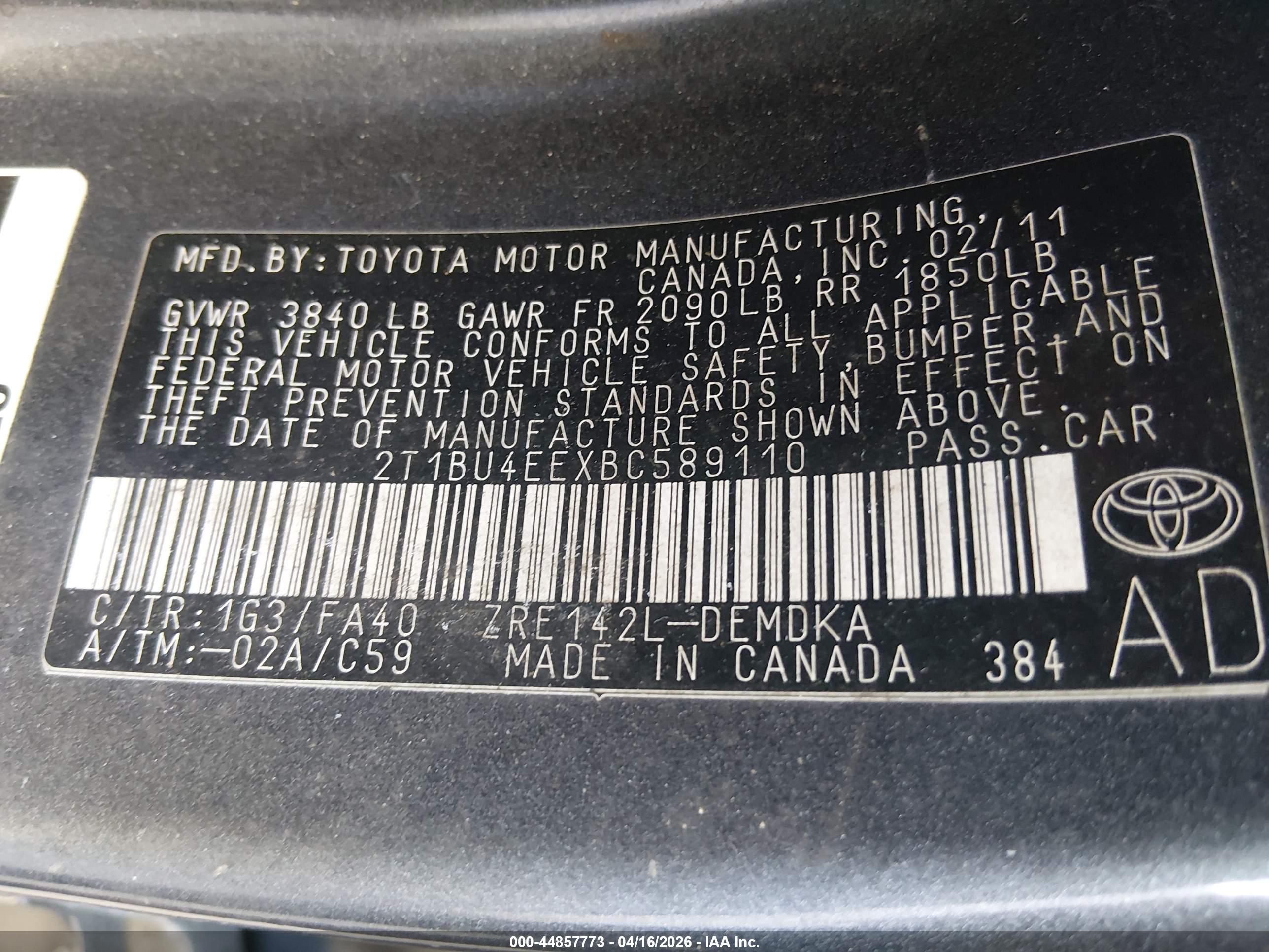 TOYOTA COROLLA image 9