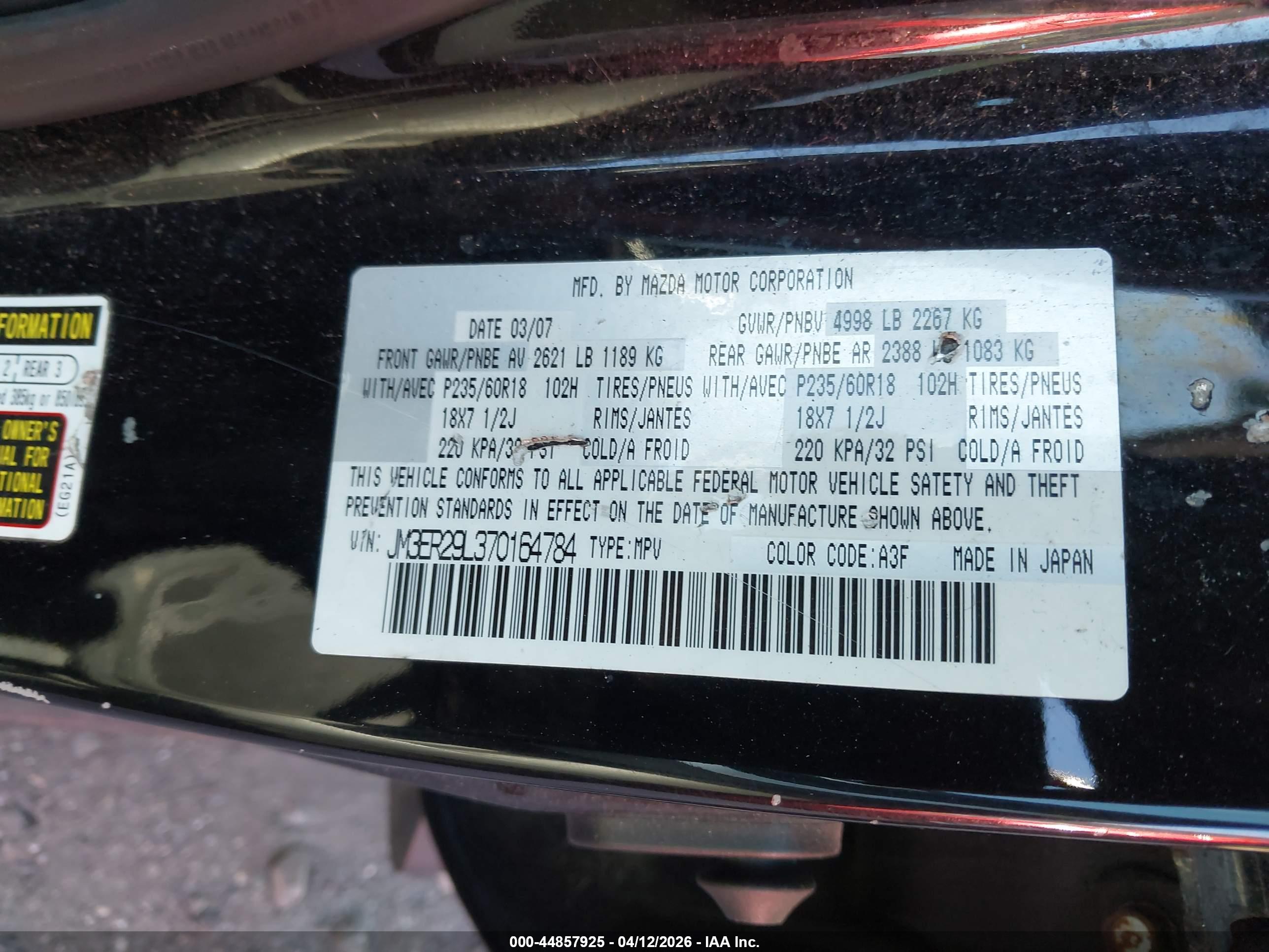MAZDA CX-7 image 9
