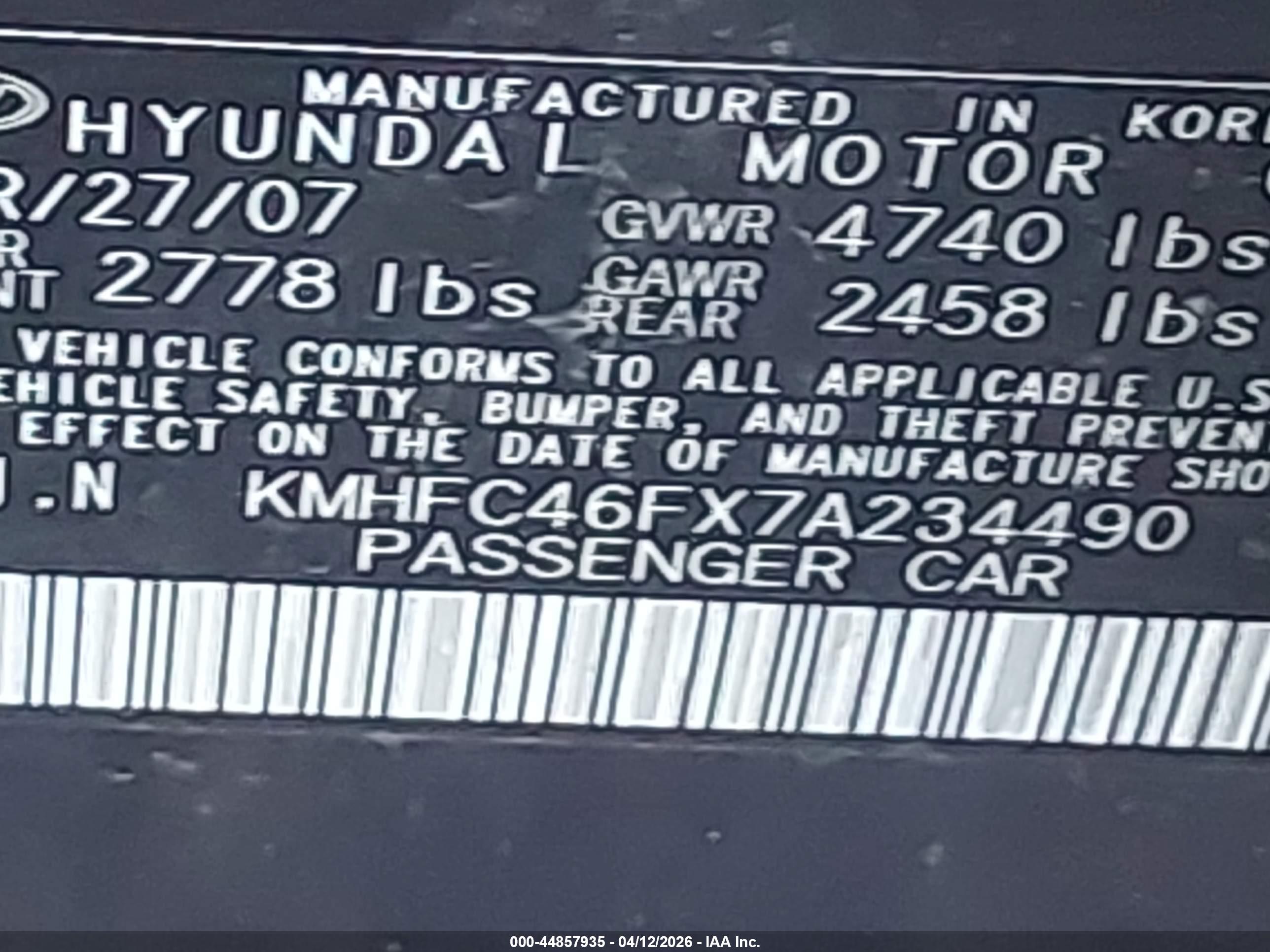 HYUNDAI AZERA image 9