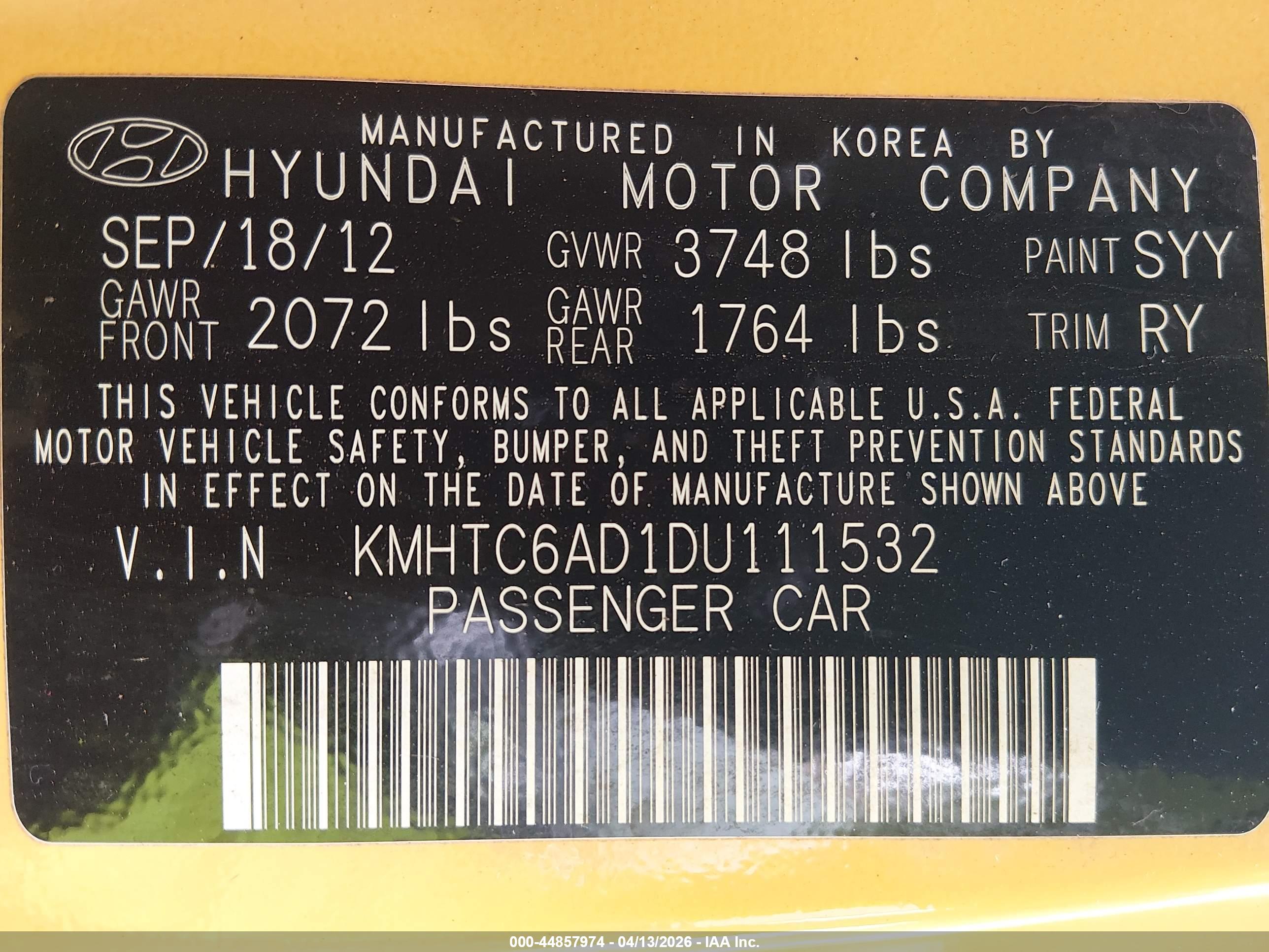 HYUNDAI VELOSTER image 9