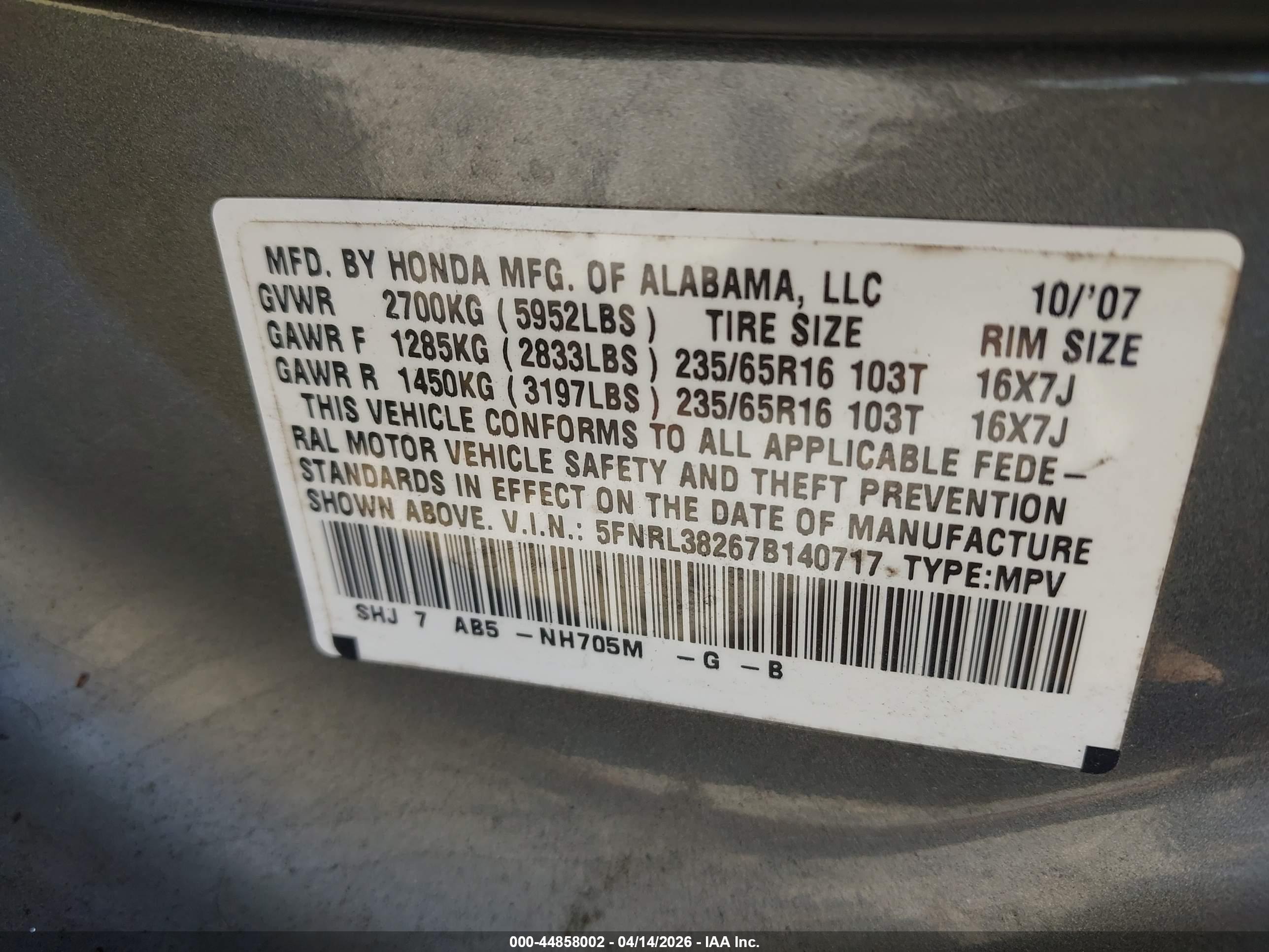HONDA ODYSSEY image 9