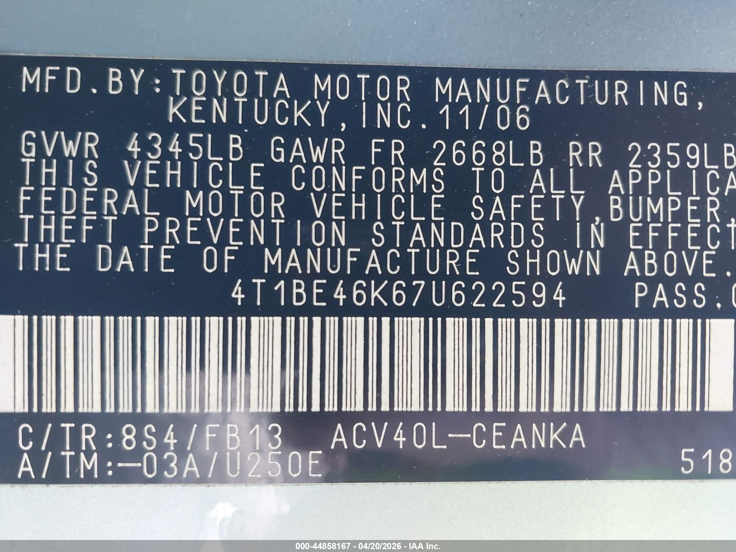 TOYOTA CAMRY image 9
