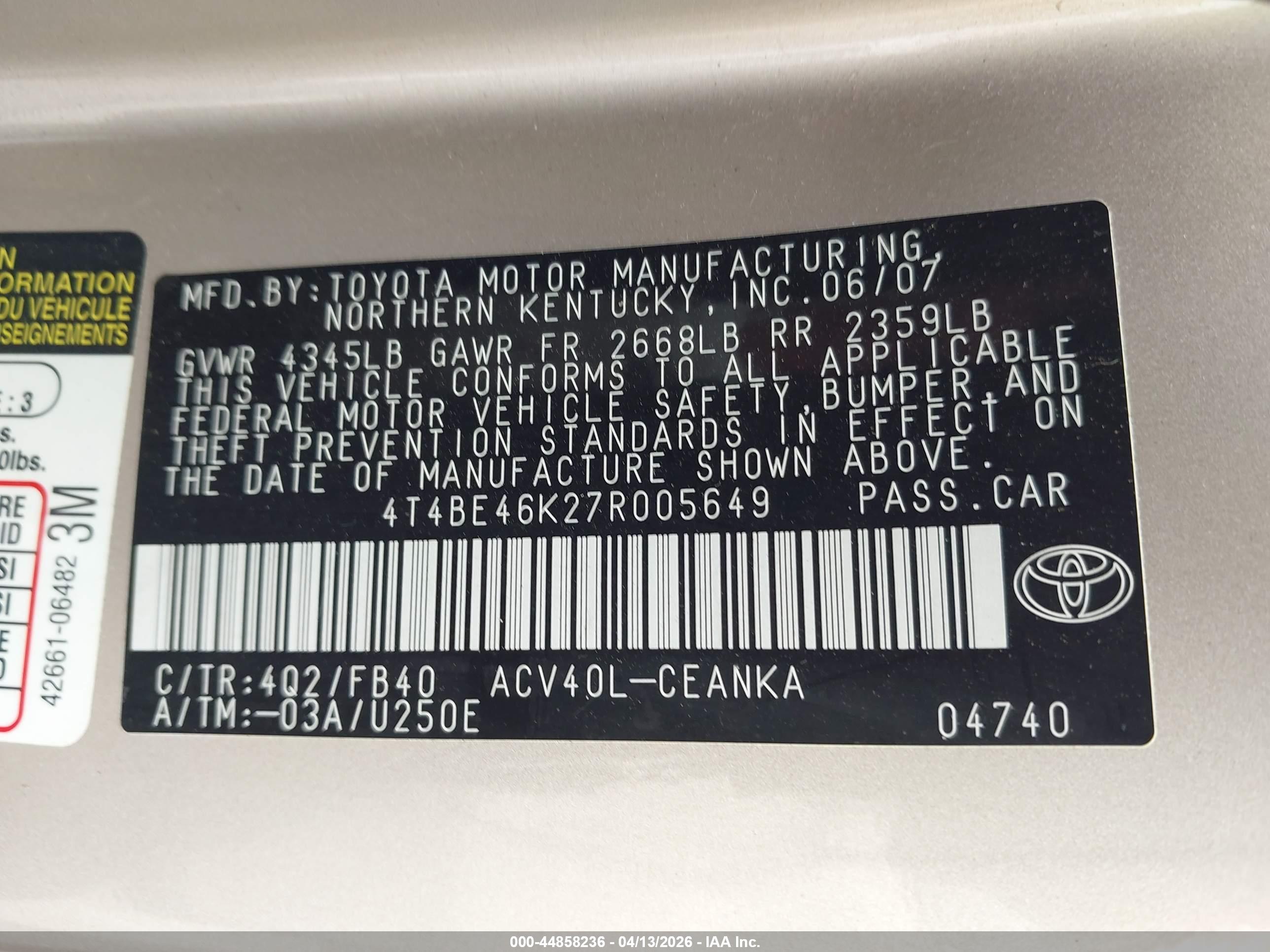TOYOTA CAMRY image 9