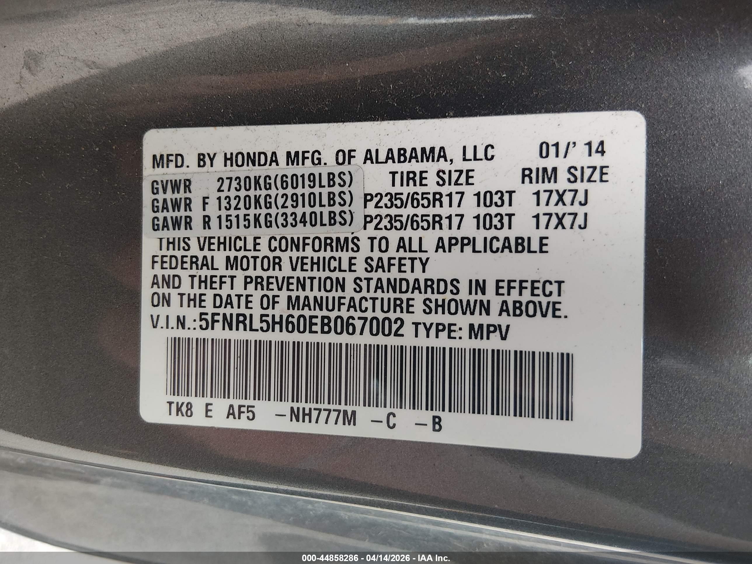 HONDA ODYSSEY image 9
