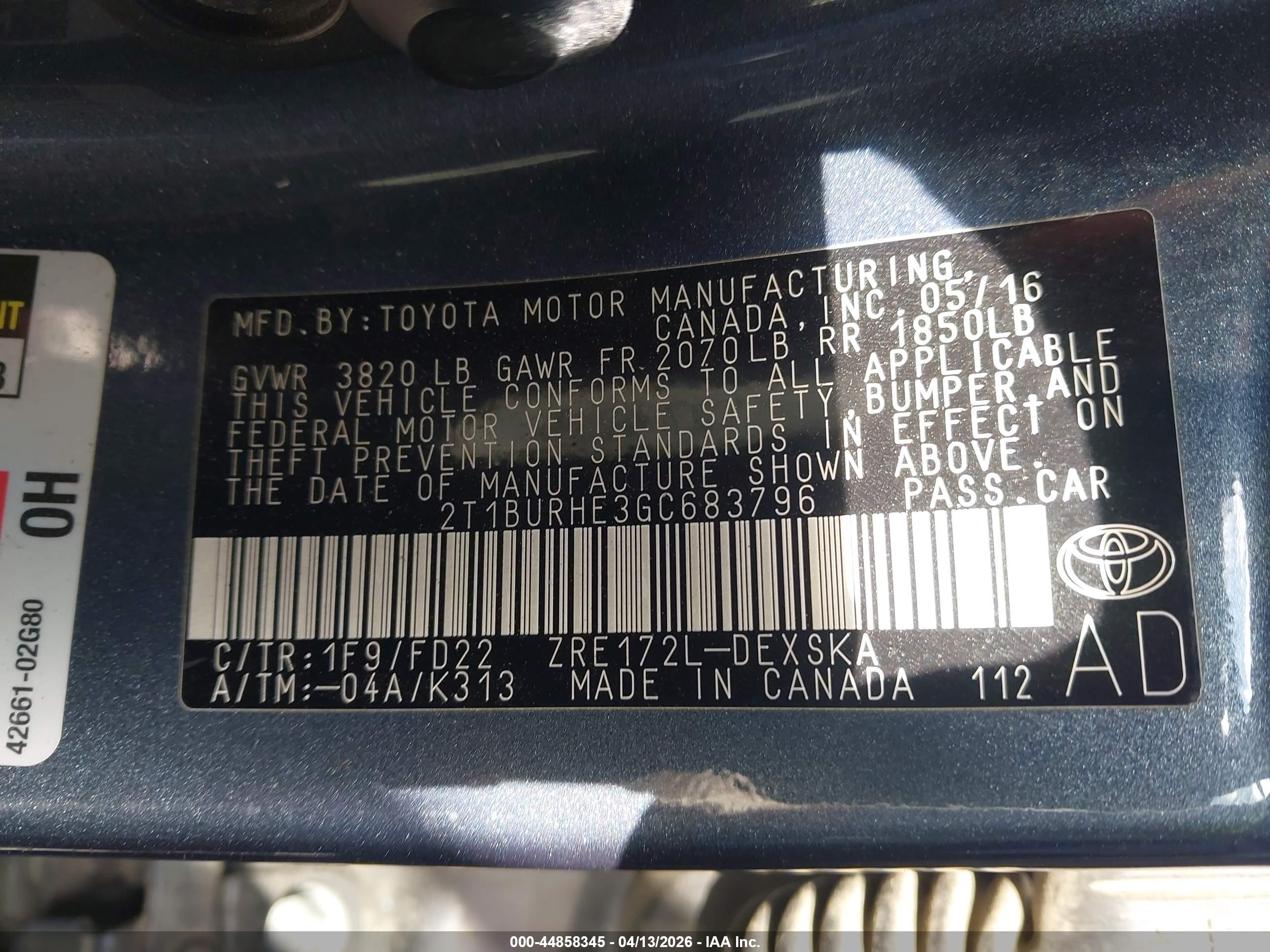 TOYOTA COROLLA image 9