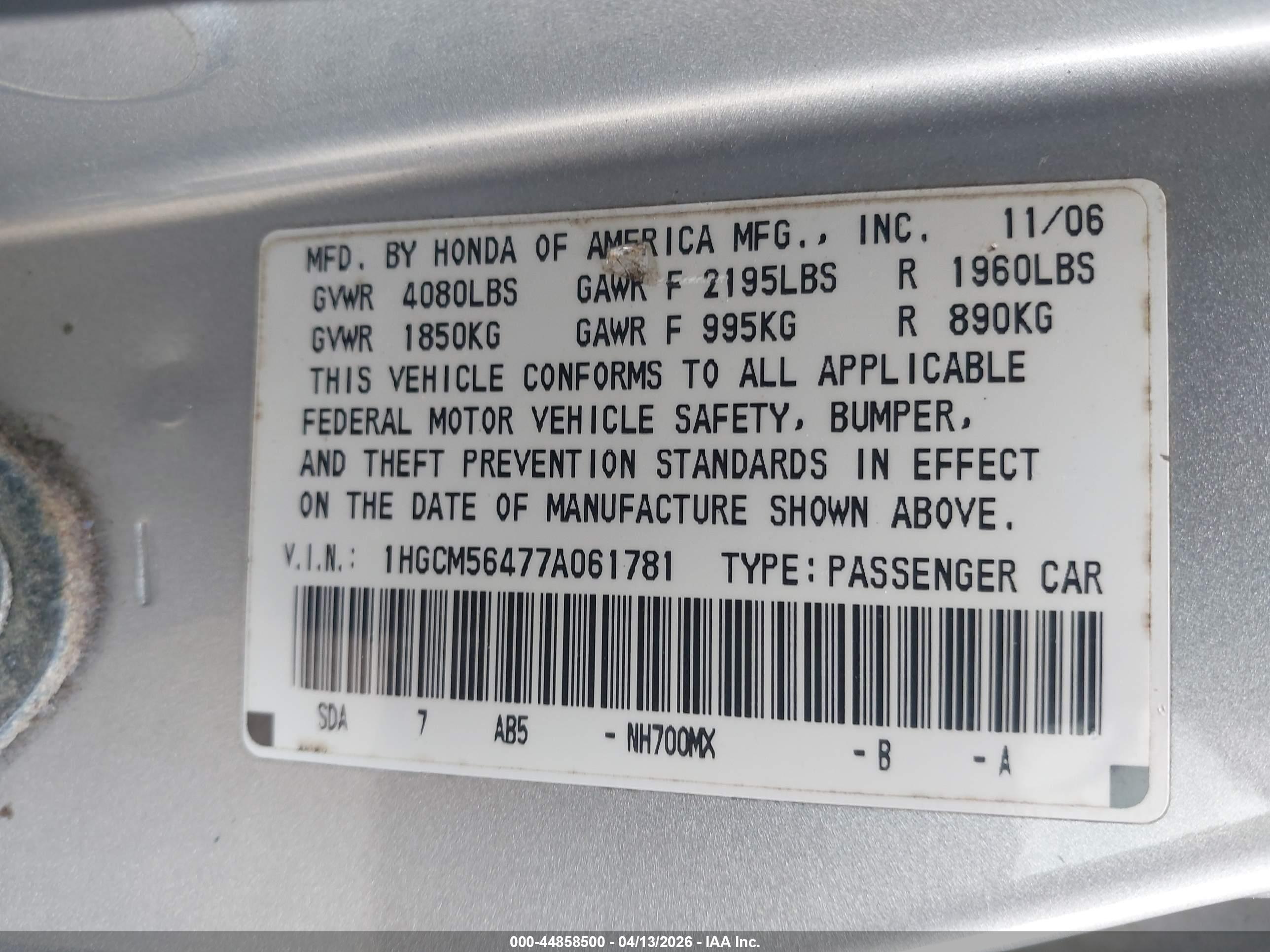 HONDA ACCORD image 9