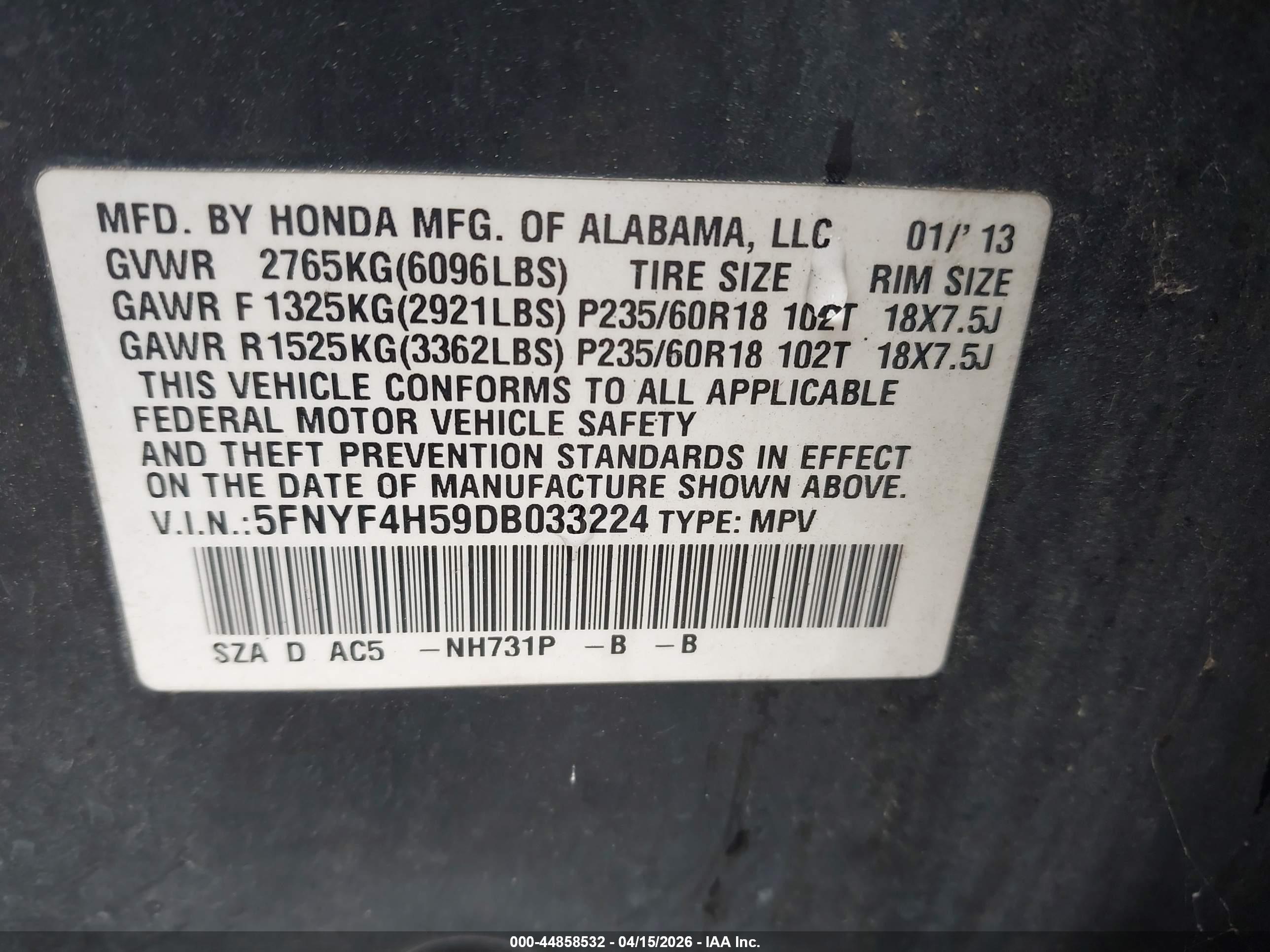 HONDA PILOT image 9