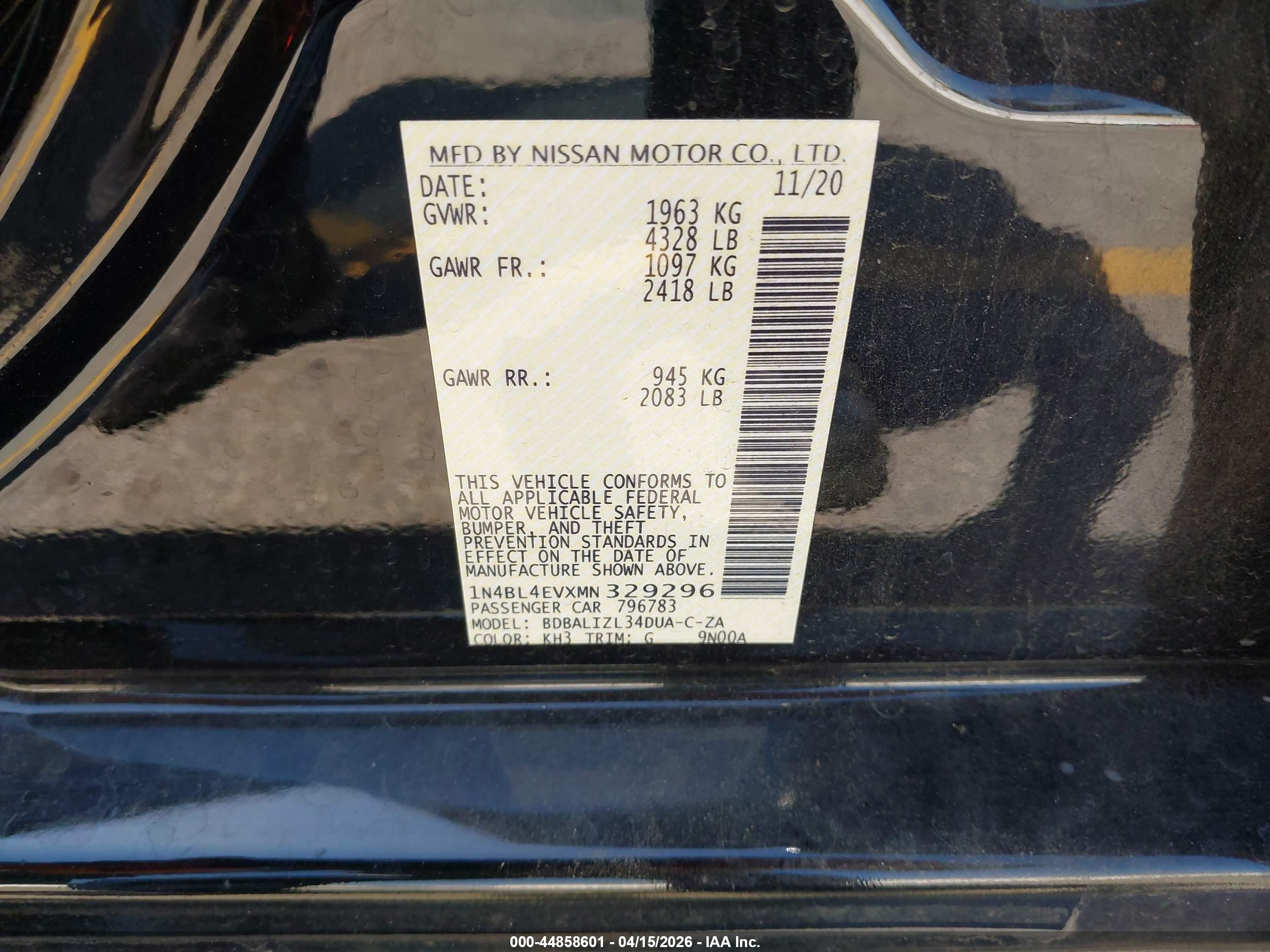 NISSAN ALTIMA image 9