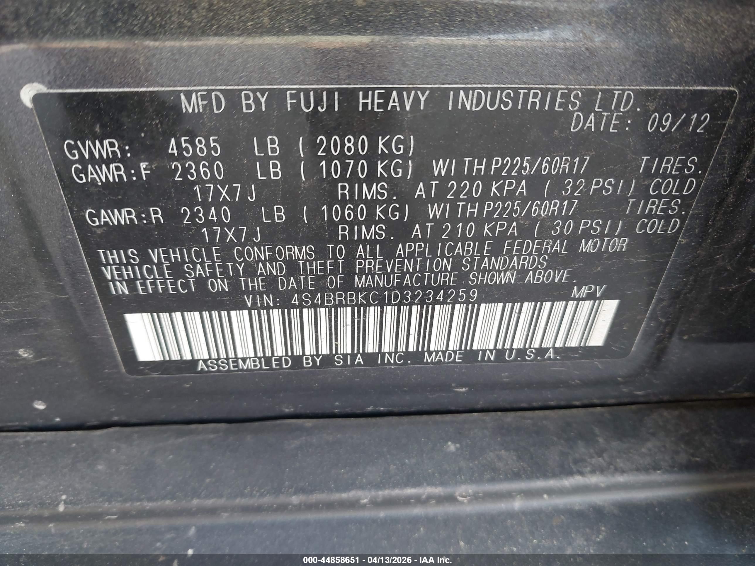 SUBARU OUTBACK image 9