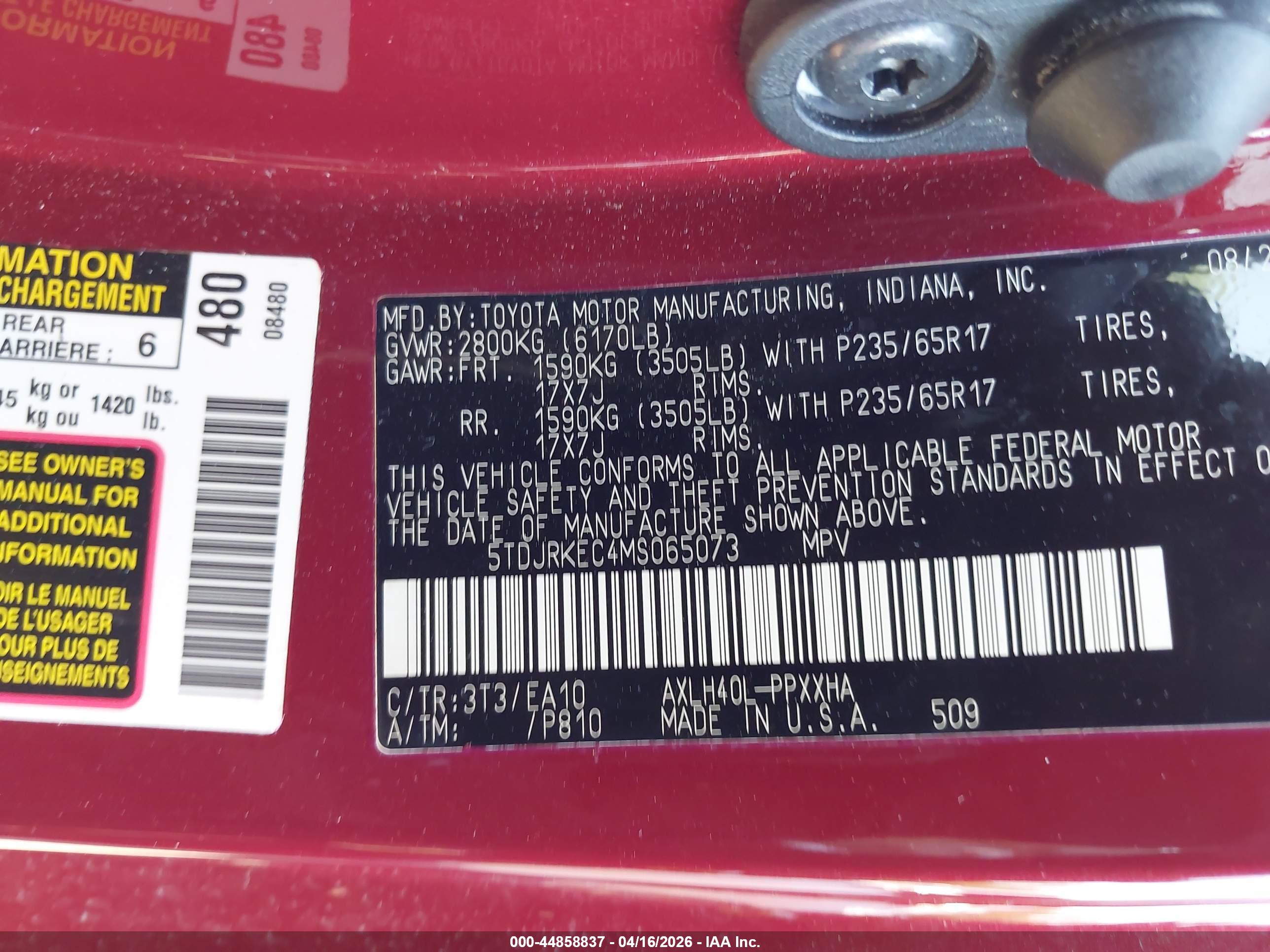 TOYOTA SIENNA image 9