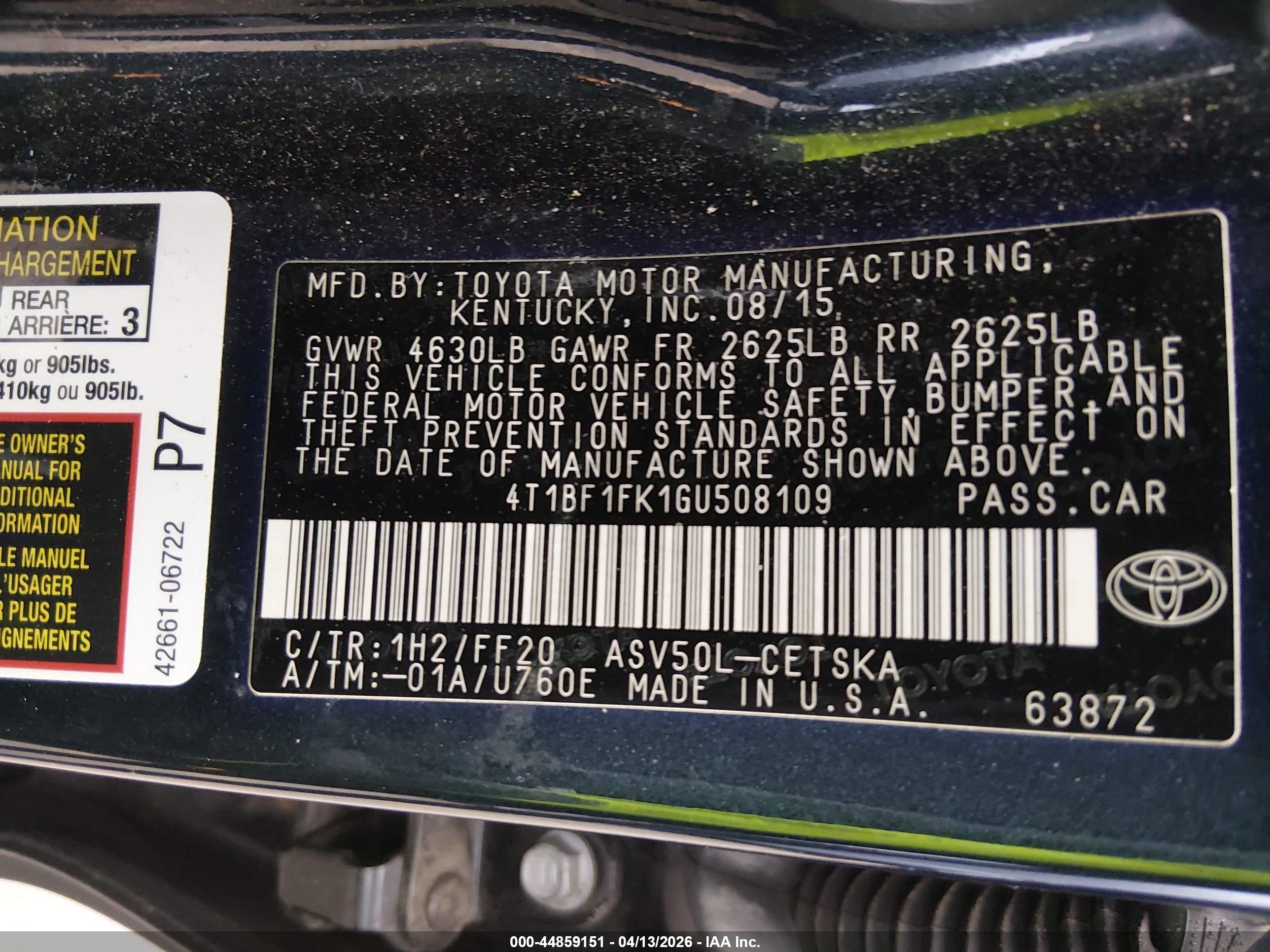 TOYOTA CAMRY image 9