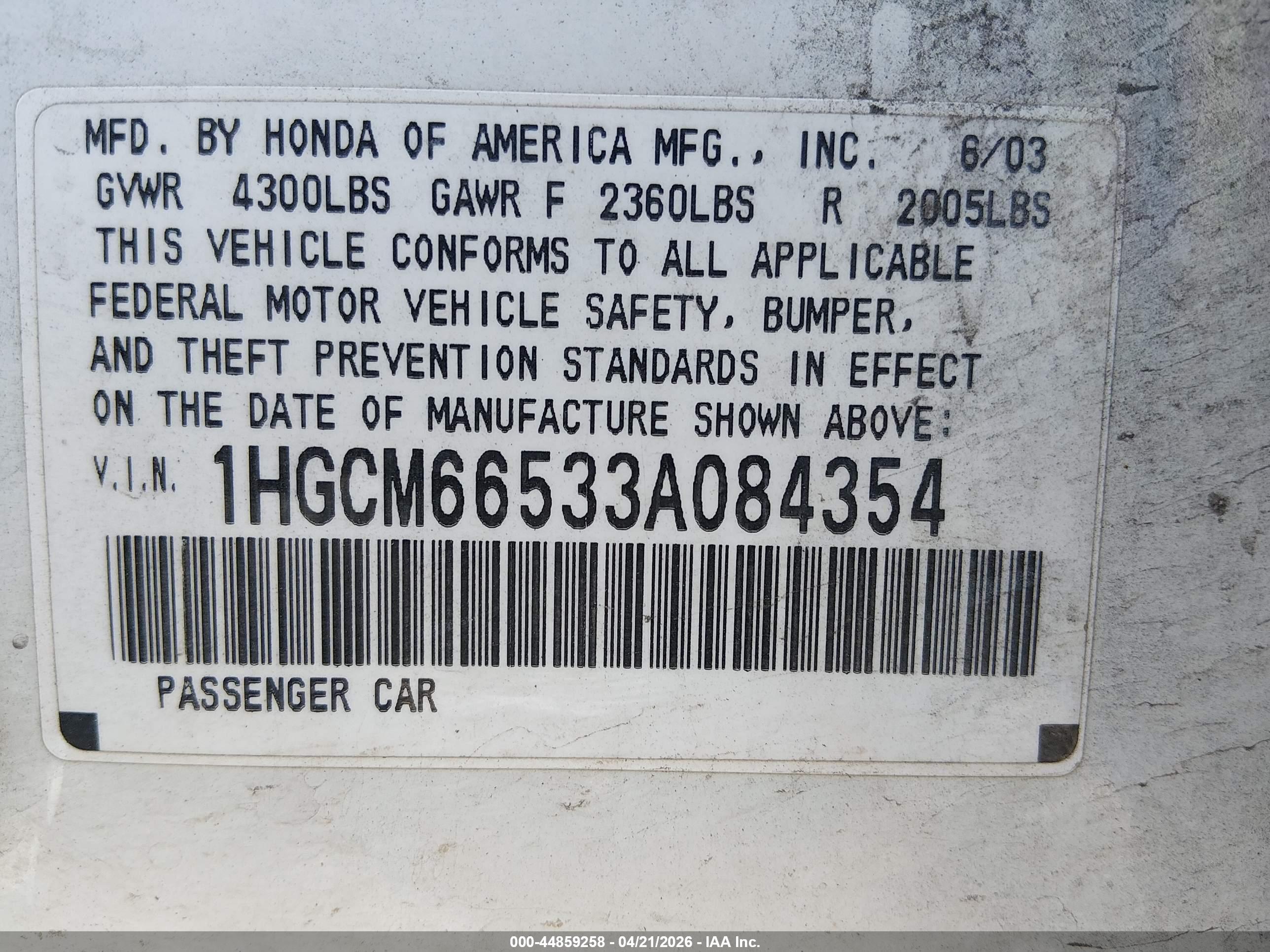HONDA ACCORD image 9