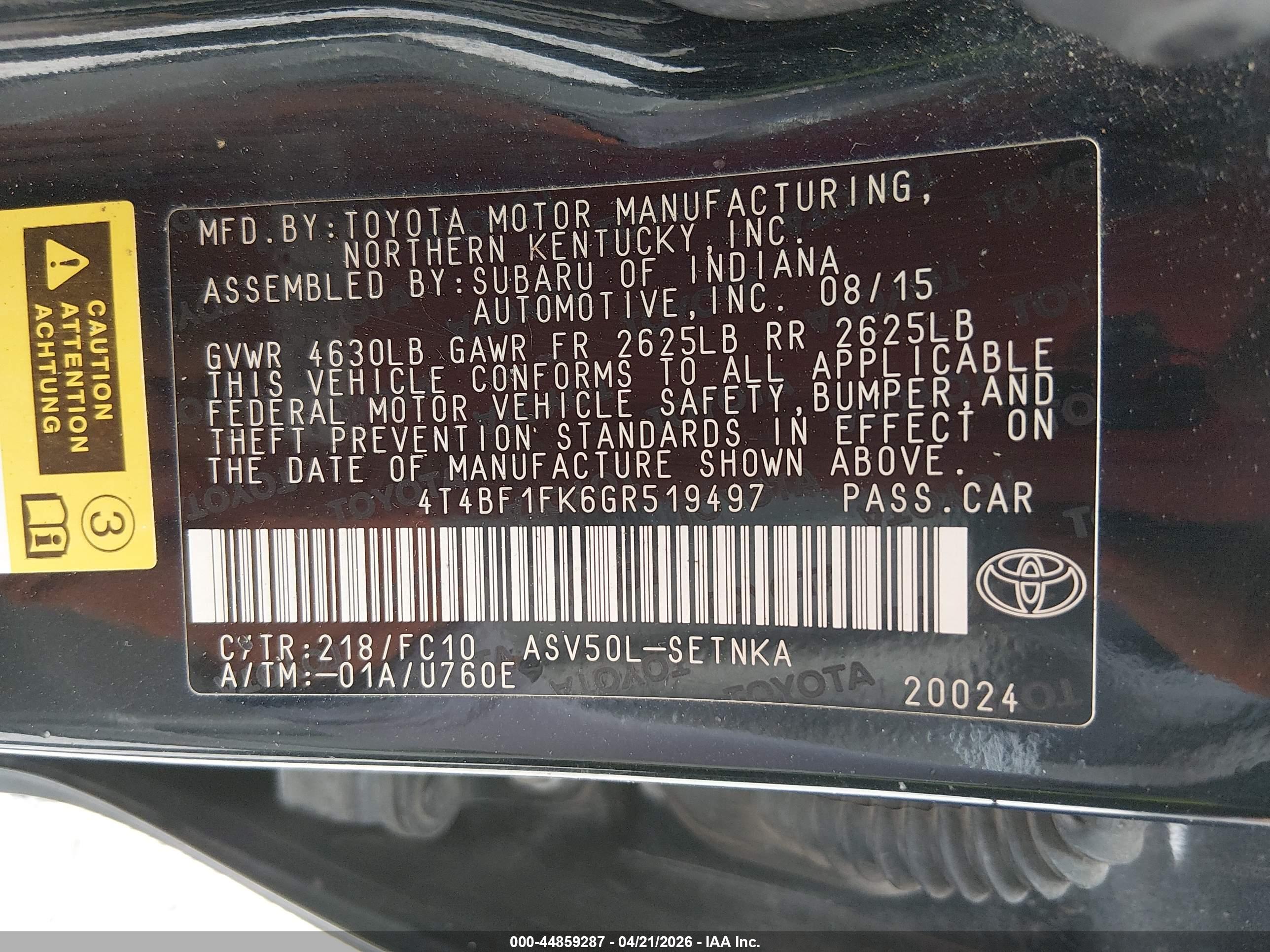 TOYOTA CAMRY image 9