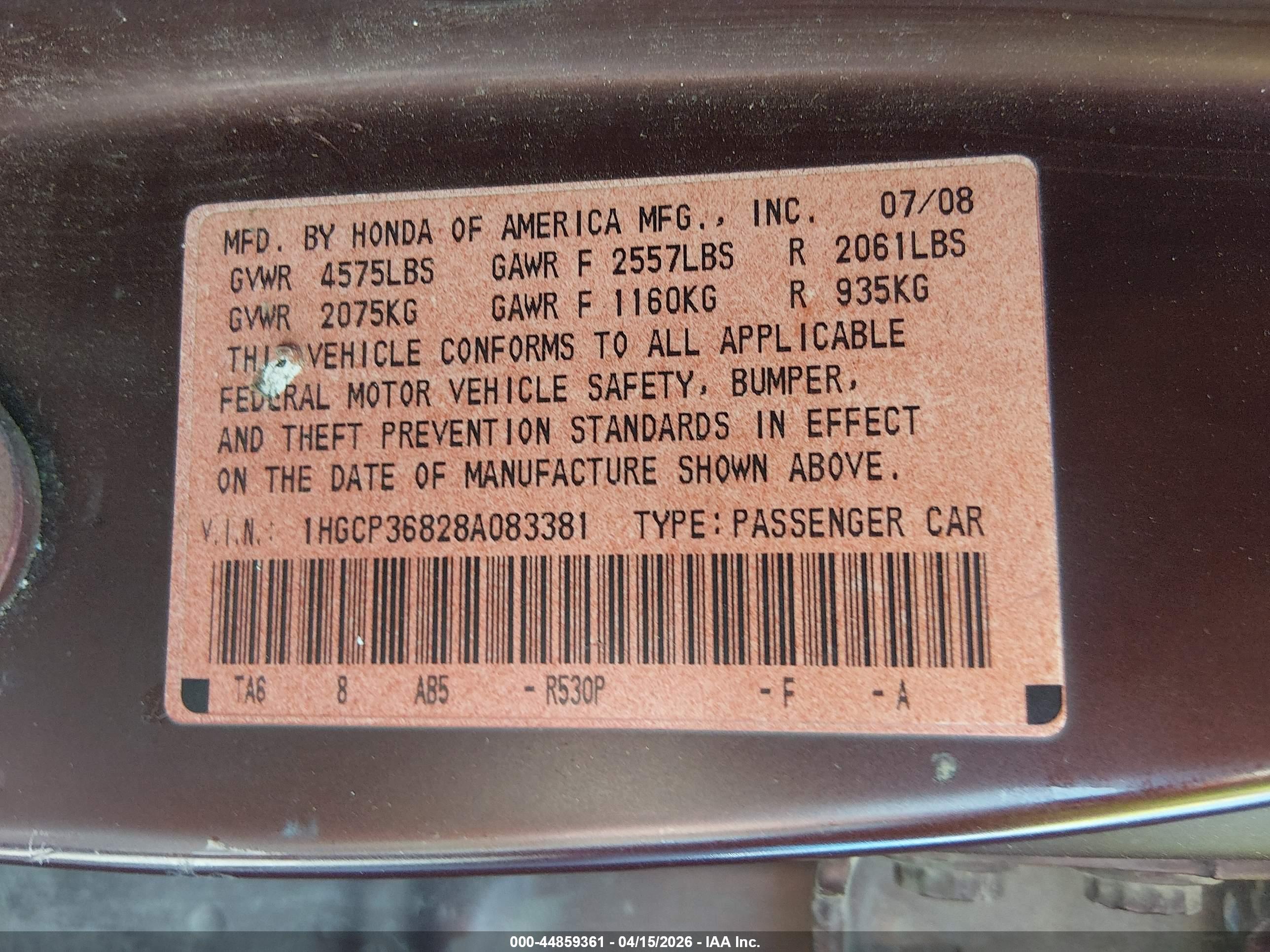 HONDA ACCORD image 9