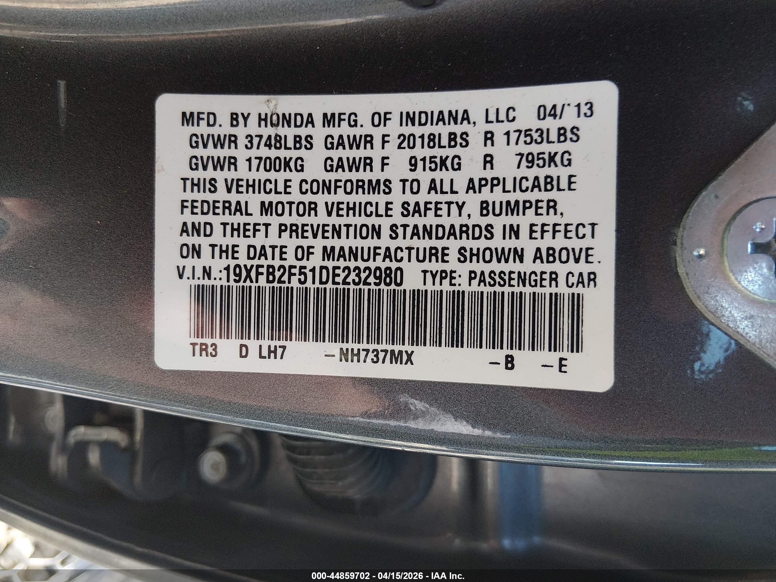 HONDA CIVIC image 9
