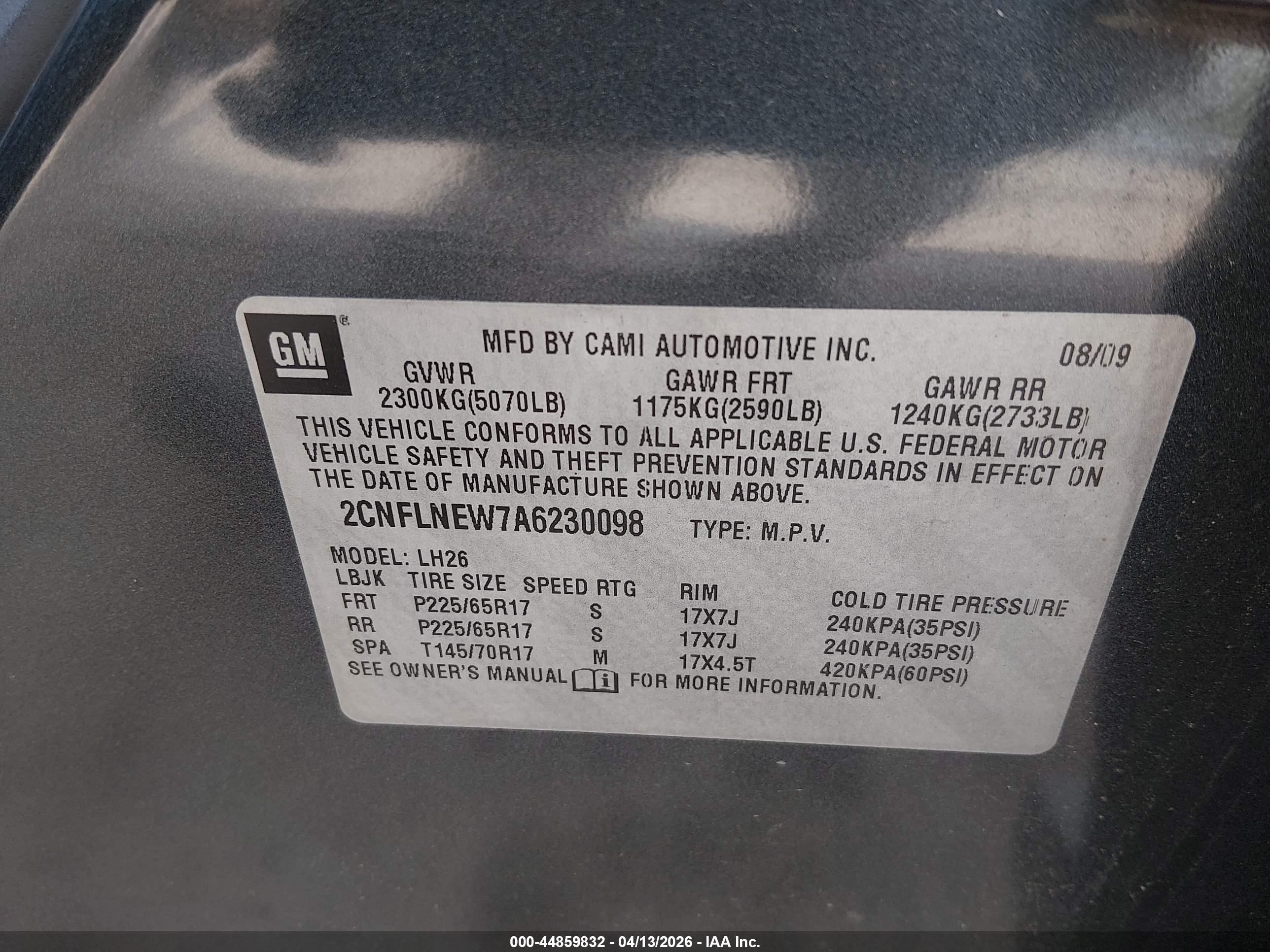 CHEVROLET EQUINOX image 9