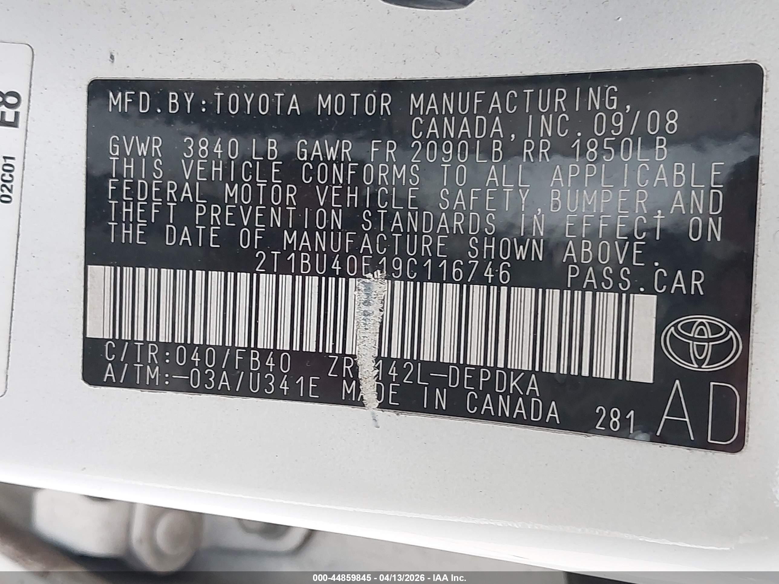 TOYOTA COROLLA image 9