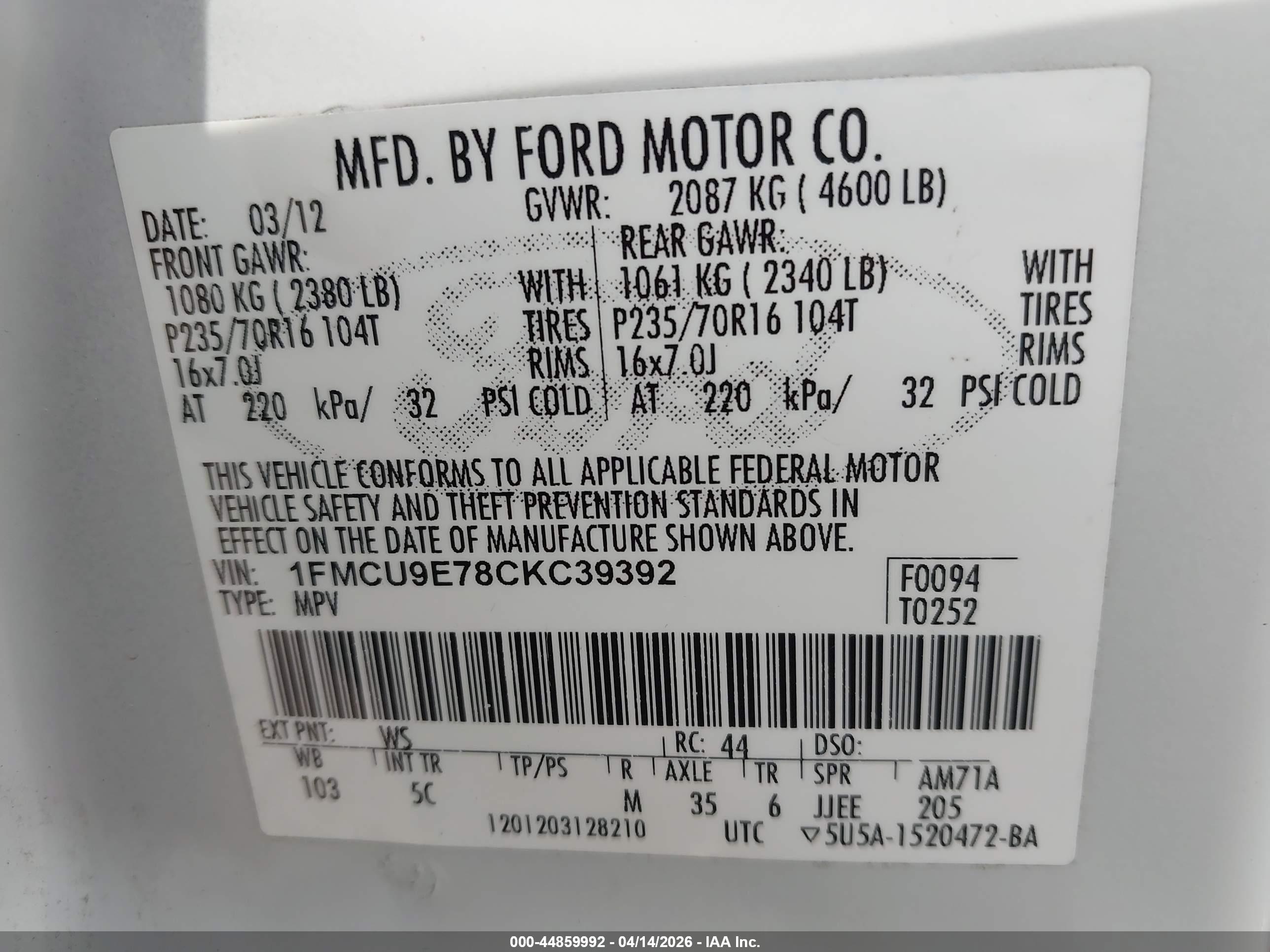 FORD ESCAPE image 9