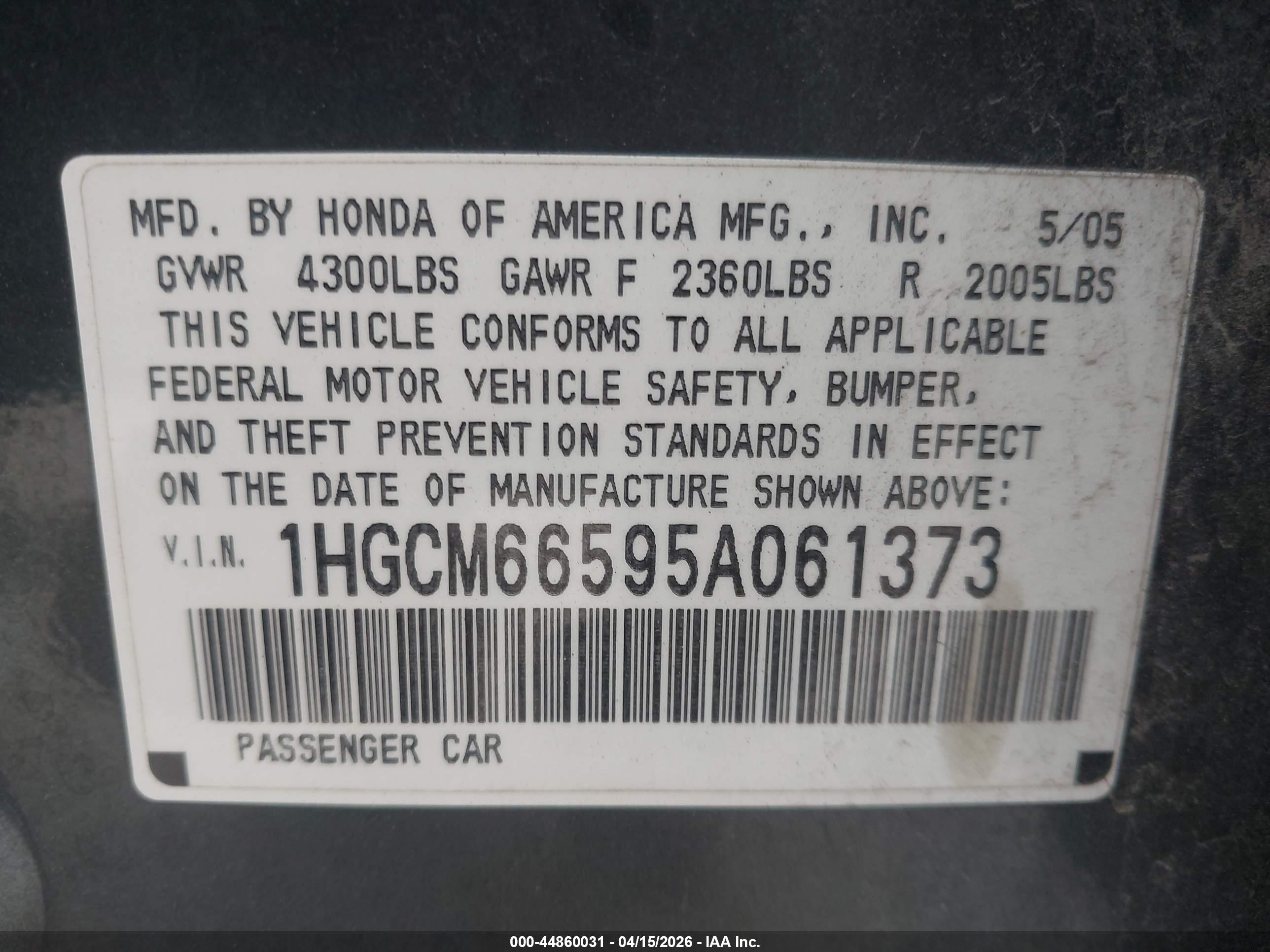 HONDA ACCORD image 9